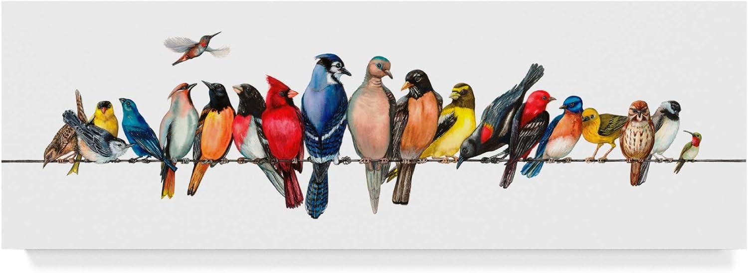 "Large Bird Menagerie Ii" Outdoor All-Weather Wall Decor