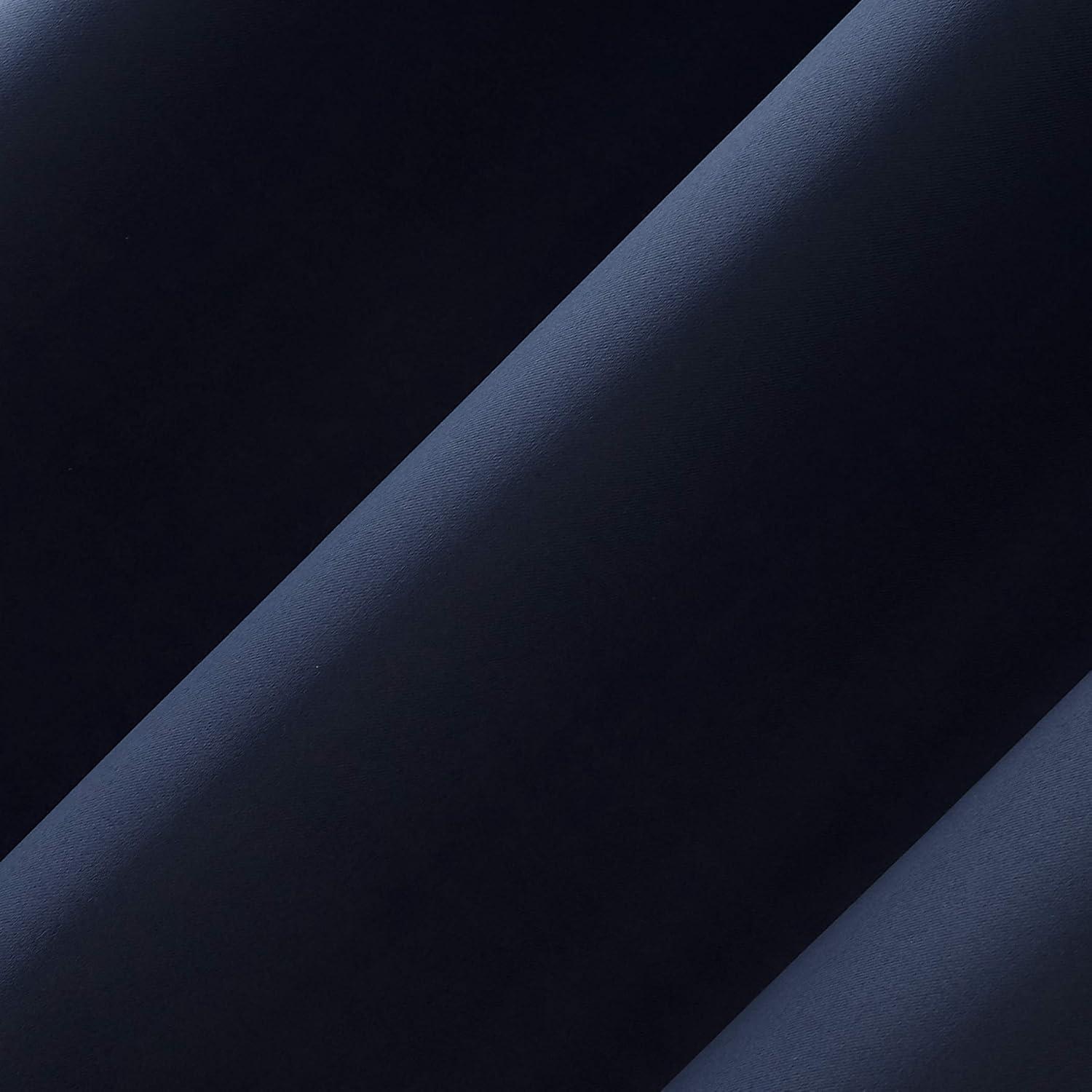 40"x95" Sun Zero Blackout Riley Kids' Bedroom Grommet Curtain Panel Navy Blue