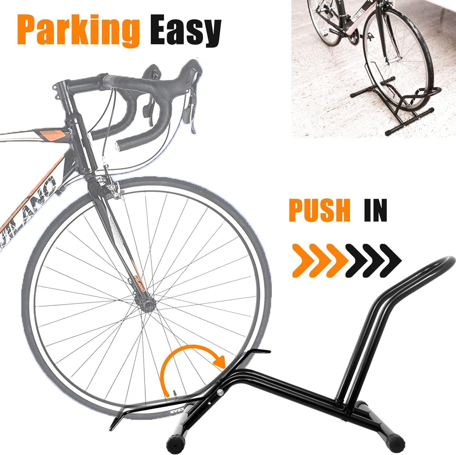 Black Steel Indoor/Outdoor Bike Storage Rack Stand