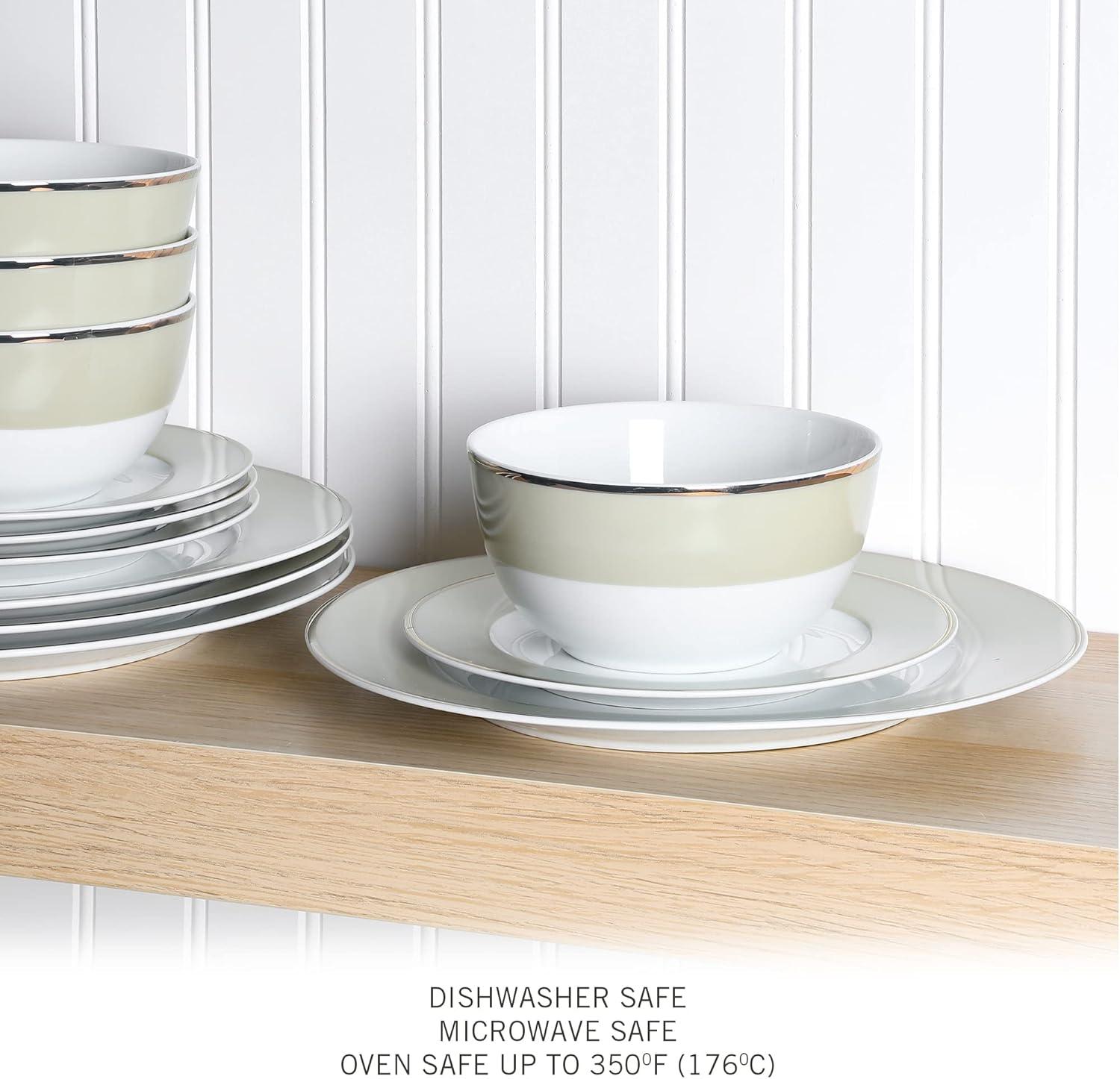 Martha Stewart Gracie Lane Ceramic Dinnerware Set - Service for 4