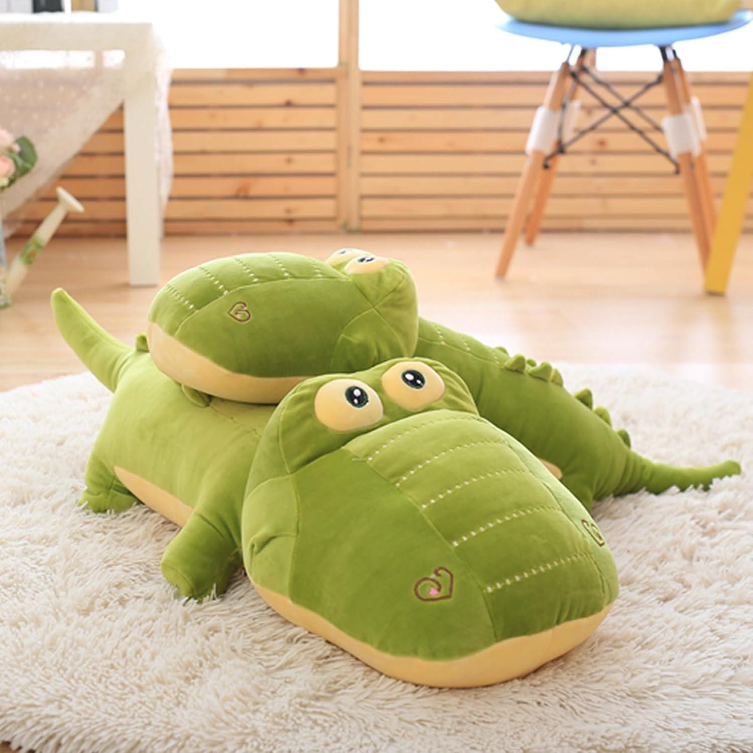 Crocodile Big Hugging Pillow, Soft Alligator Plush Stuffed Animal Toy Gifts for Kids, Birthday, Christmas 25.6"