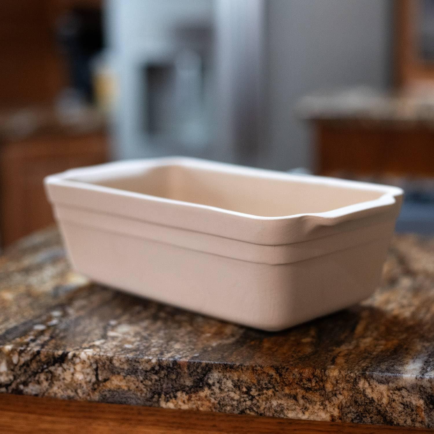 Ohio Stoneware Loaf Pan Non-Absorbing Non-Stick Microwave and Oven Safe