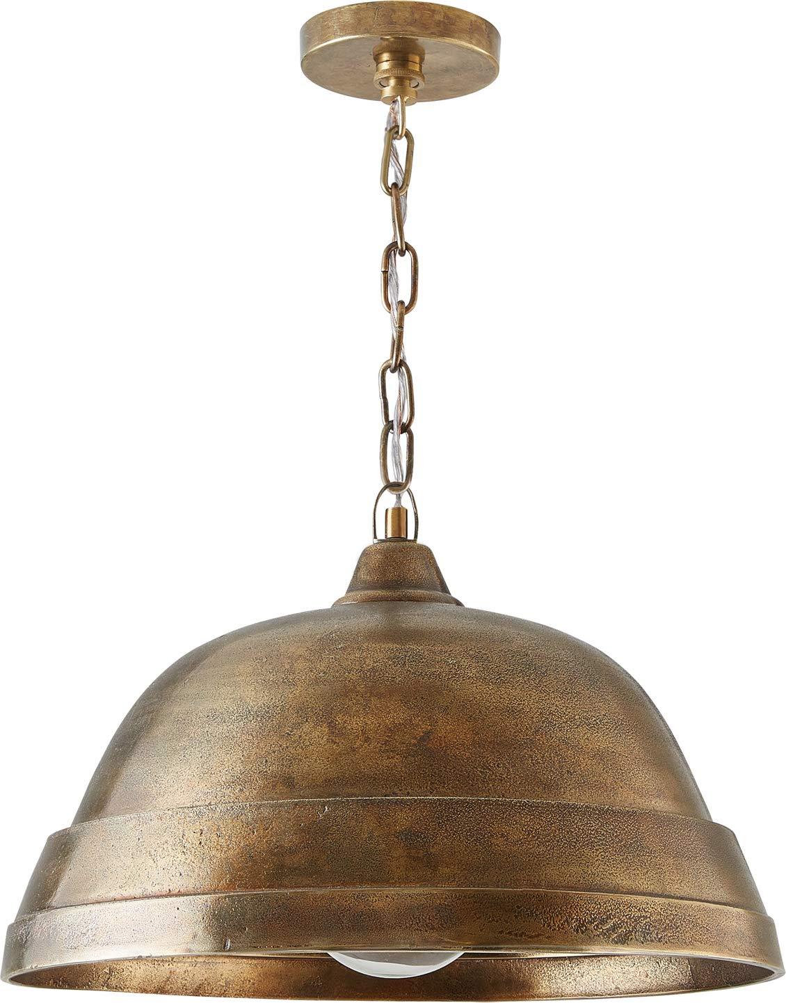 18 inch 1 Light Pendant in Urban/Industrial Style 11.5 High By 18 Wide-Oxidized Brass Finish Bailey Street Home 309-Bel-4259203
