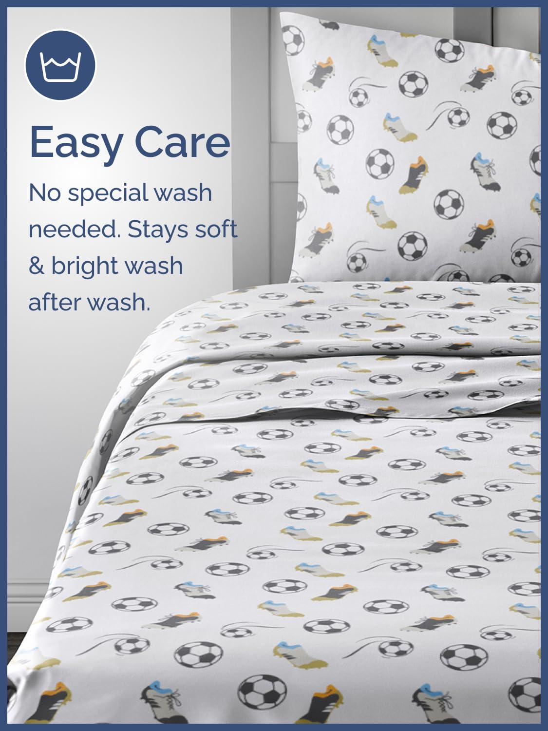 CGK Linens 4 Piece Kids Microfiber Sheet Set - Wrinkle Free - Cute, Cozy, Soft