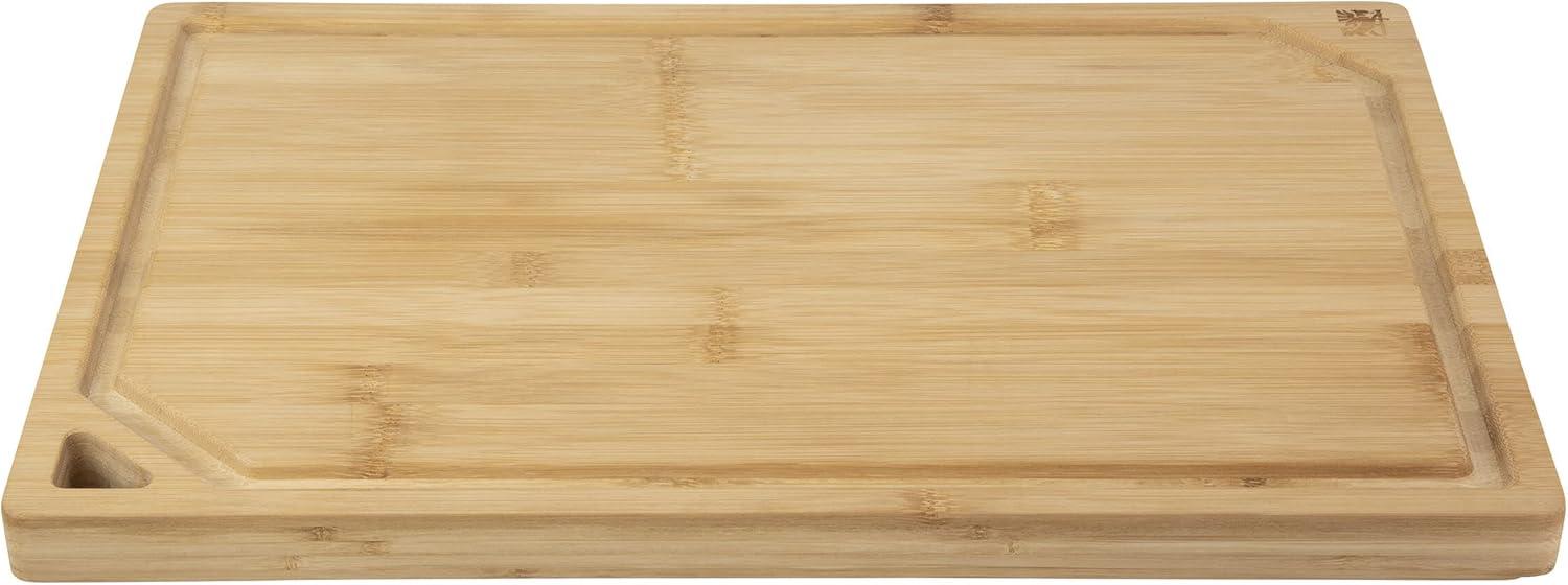 Sabatier Extra-Large Bamboo Cutting Board with Juice Trench & Handles, Reversible Kitchen Chopping Board for Meal Prep & Serving, Bread Board with Grooves for Charcuterie (12" x 18")