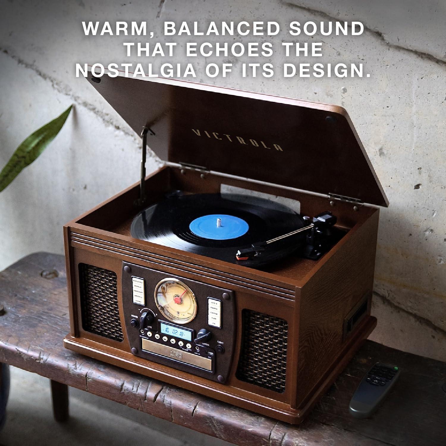 Victrola 3 - Speed Turntable Decorative Record Player with Bluetooth