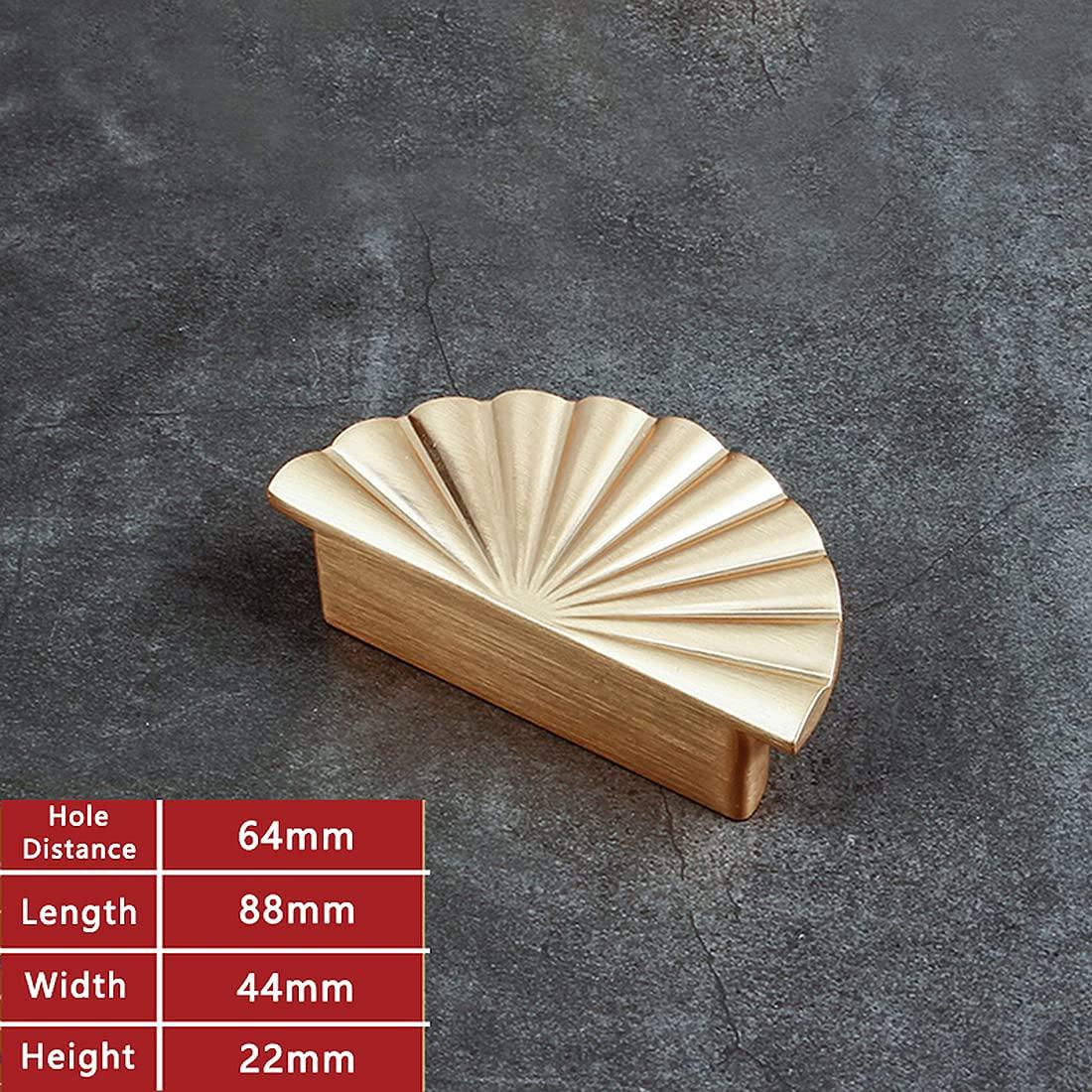 2 Pack Gold Cabinet knobs Kitchen Cabinet Pulls with Vintage Cupboard Drawers Hardware Dresser Drawer Handles Kitchen Cabinet Handles (Single Hole, 2 Pack, Brushed Gold)