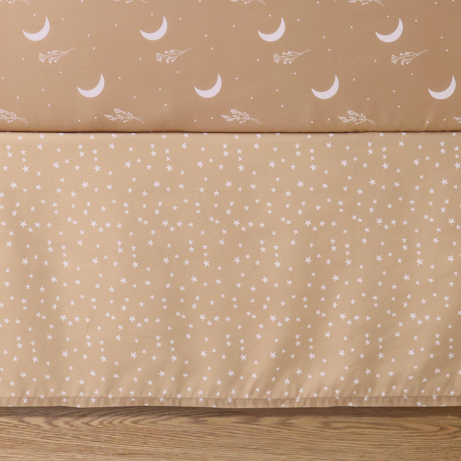 The Peanutshell Crib Bedding Set for Baby Boys and Girls, Boho Celestial, 3 Pieces