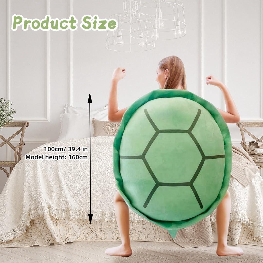 40 Inch Wearable Turtle Shell Pillows Weighted Stuffed Animal Costume Plush Toy Funny Dress Up, Gift for Kids Adults