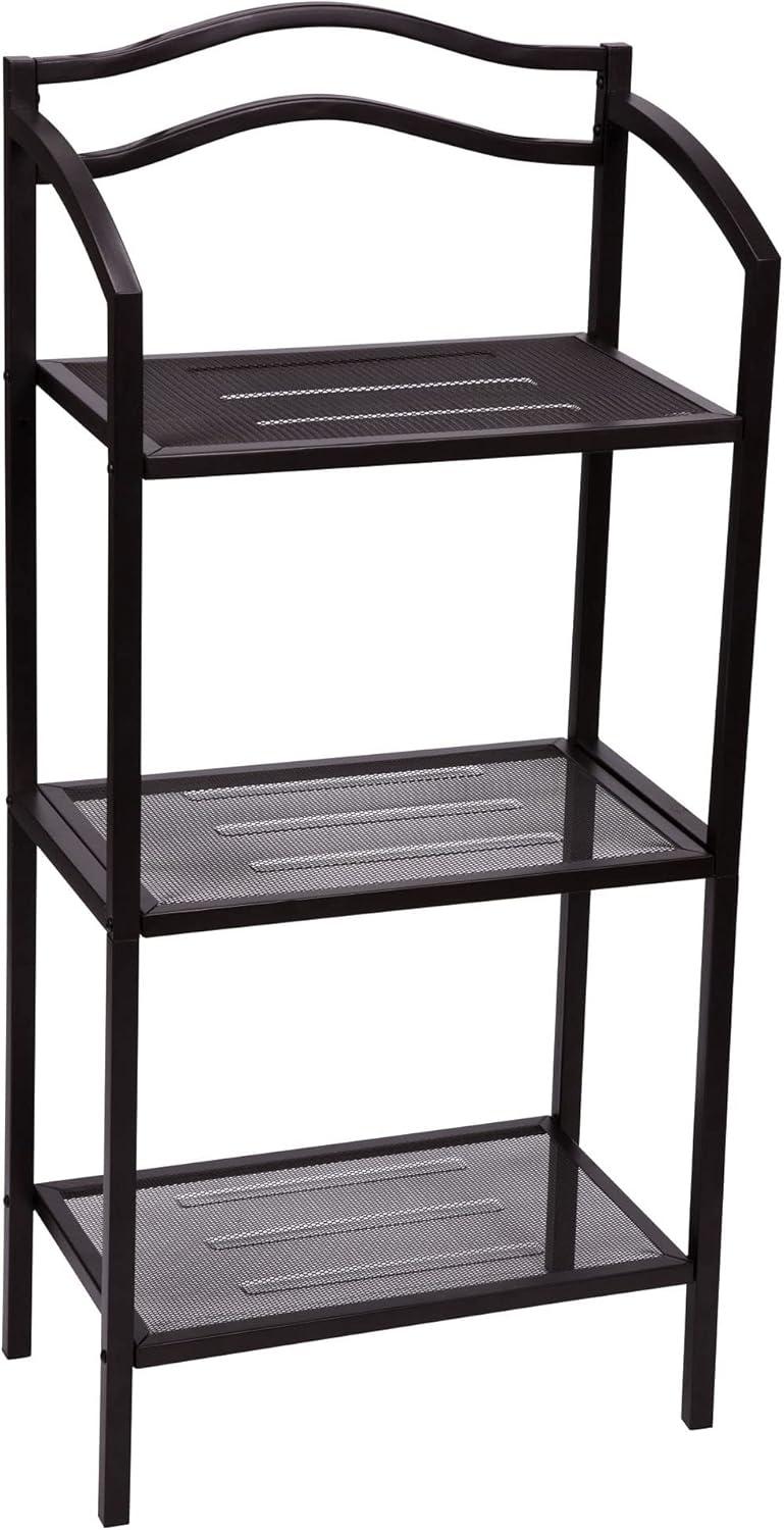 3-Tier Metal Bathroom Storage Shelf, White