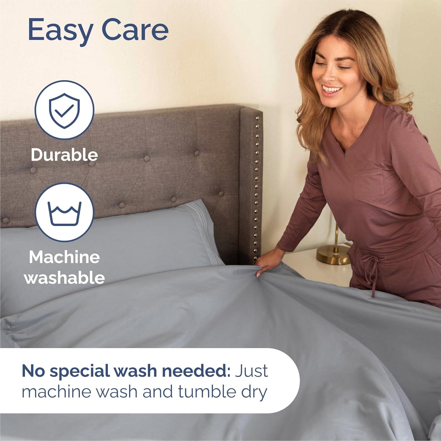 CGK Linens 4 Piece Sheet Set Premium Cooling, Soft & Wrinkle Free Sheet Set