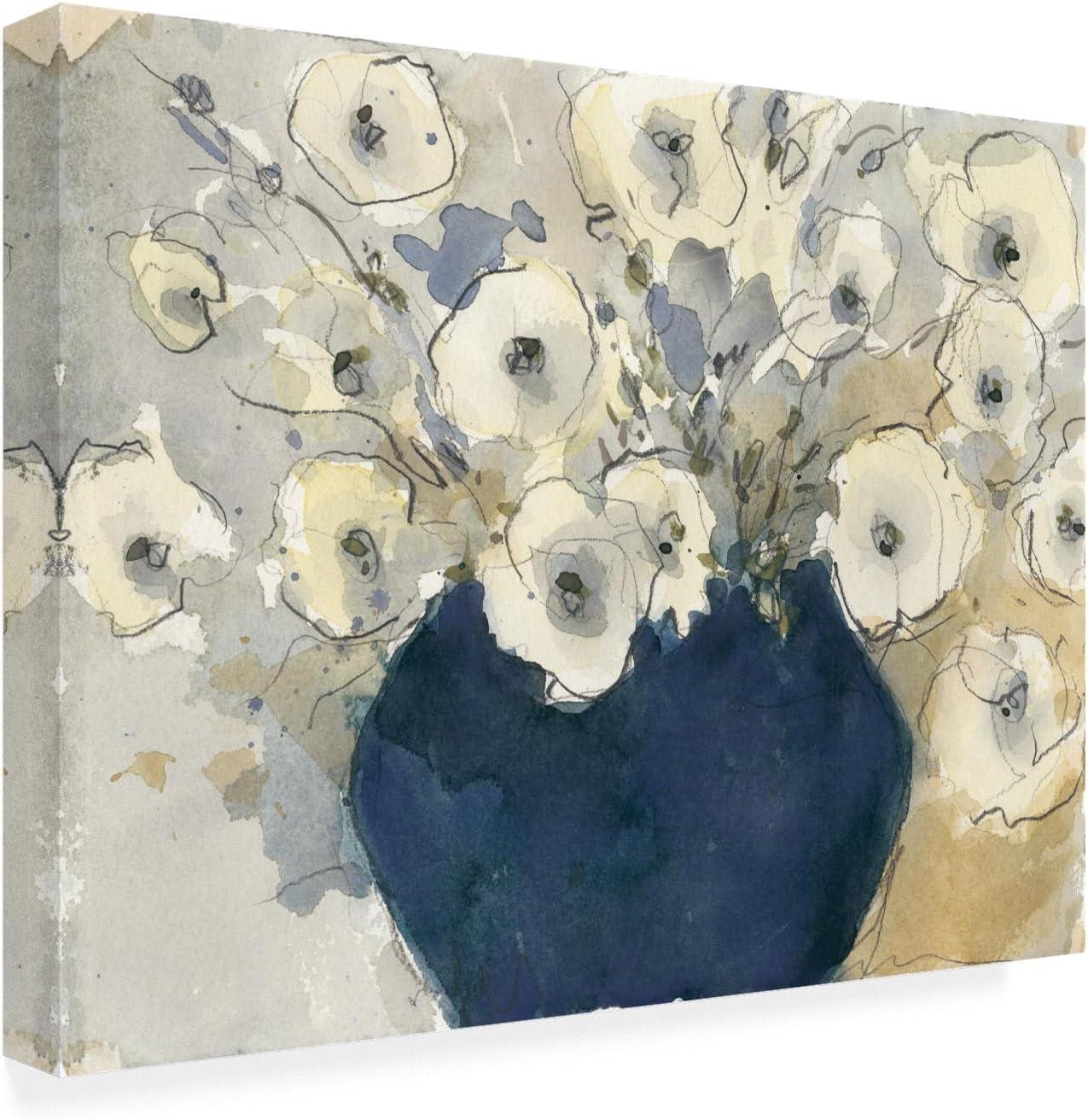 Trademark Fine Art - Samuel Dixon 'White Blossom Study Ii' Canvas Art - 35x47