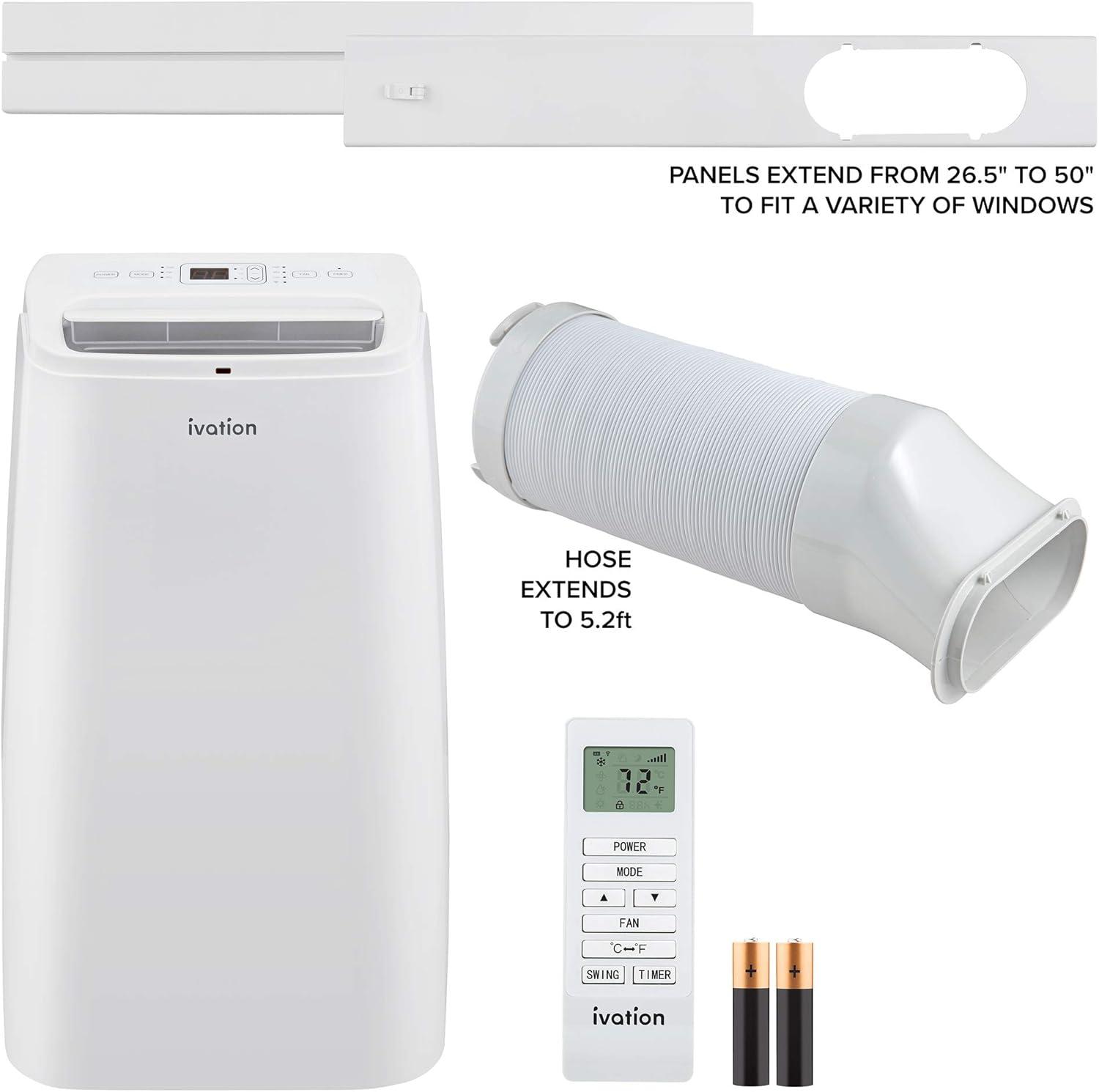 Ivation 13,000 BTU White Portable Air Conditioner with Wi-Fi