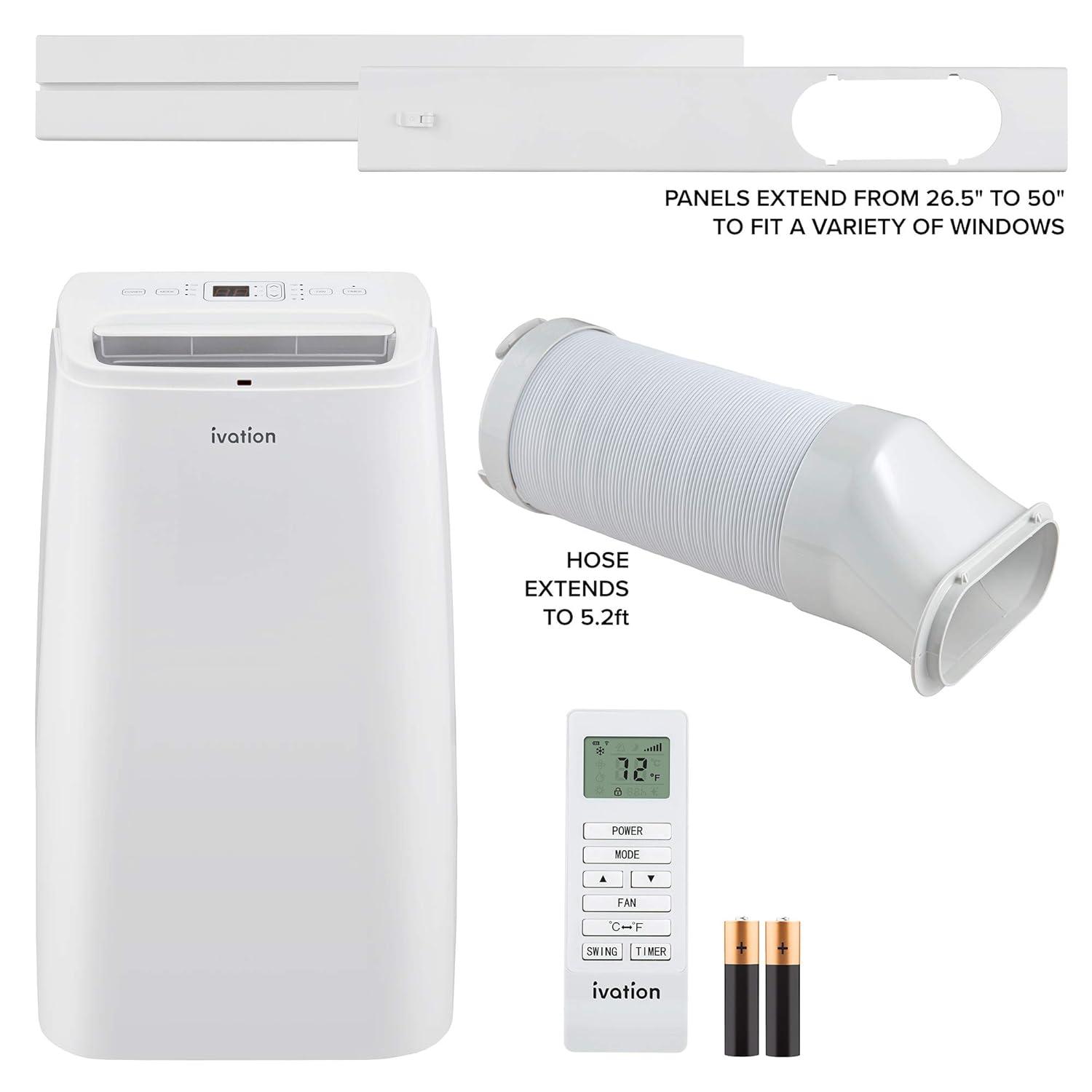 Ivation Ivation 13000 BTU Wi-Fi Connected Portable Air Conditioner for 500 Square Feet with Remote Included