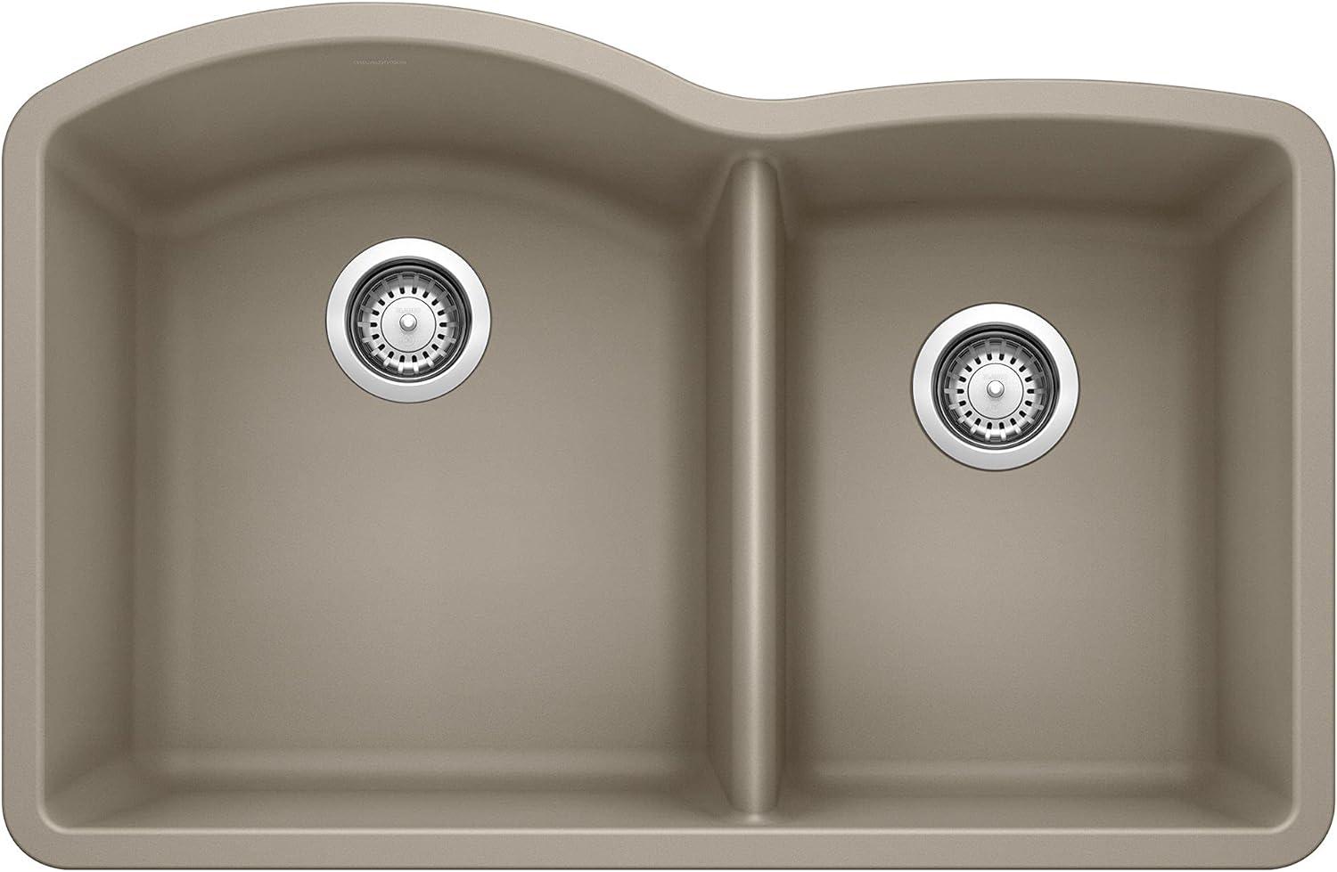 Diamond SILGRANIT 32.07" L x 20.92" W Double Bowl Undermount Kitchen Sink