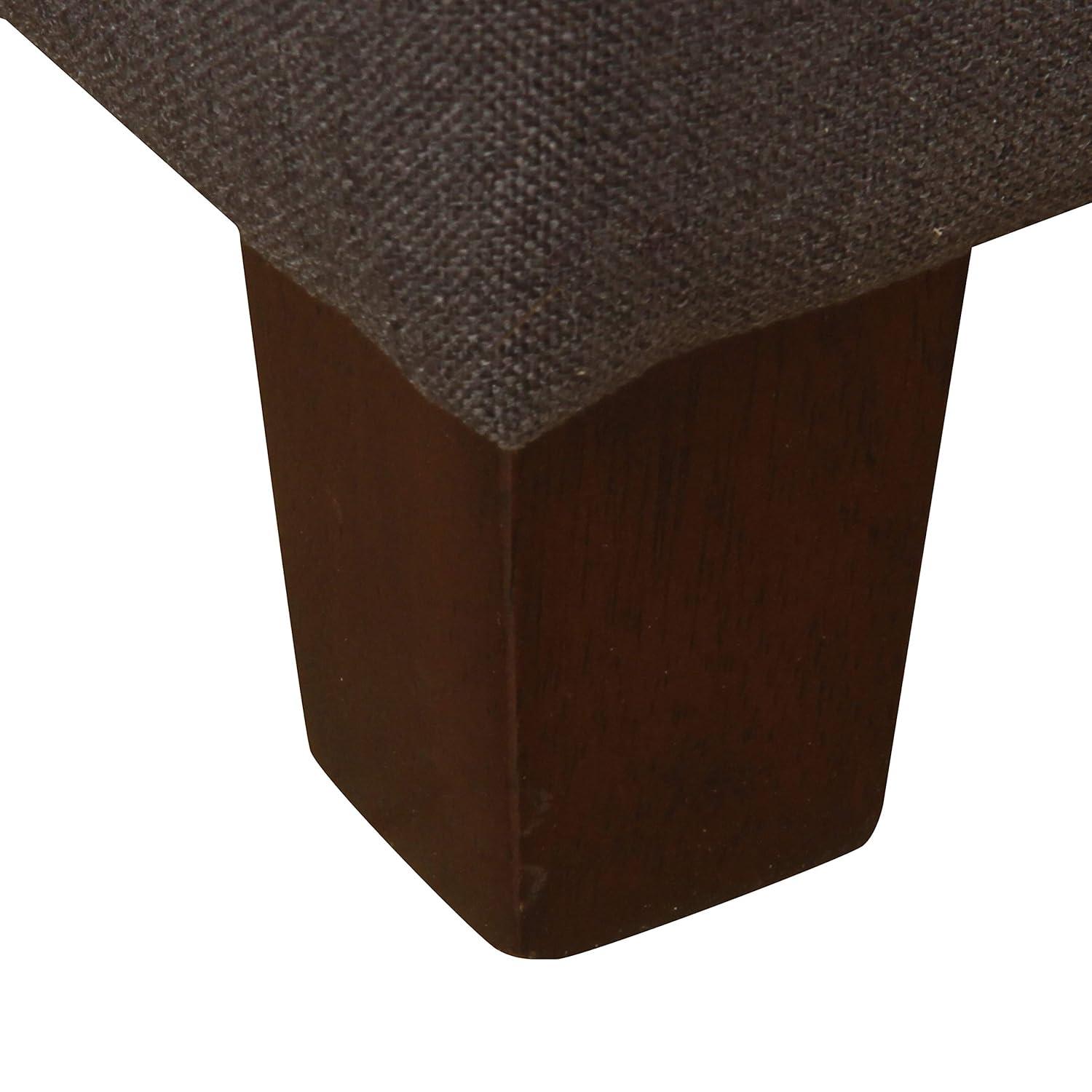 Ainsley Button Tufted Storage Bench Dark Charcoal Gray - HomePop: Upholstered Ottoman for Bedroom with Wood Legs