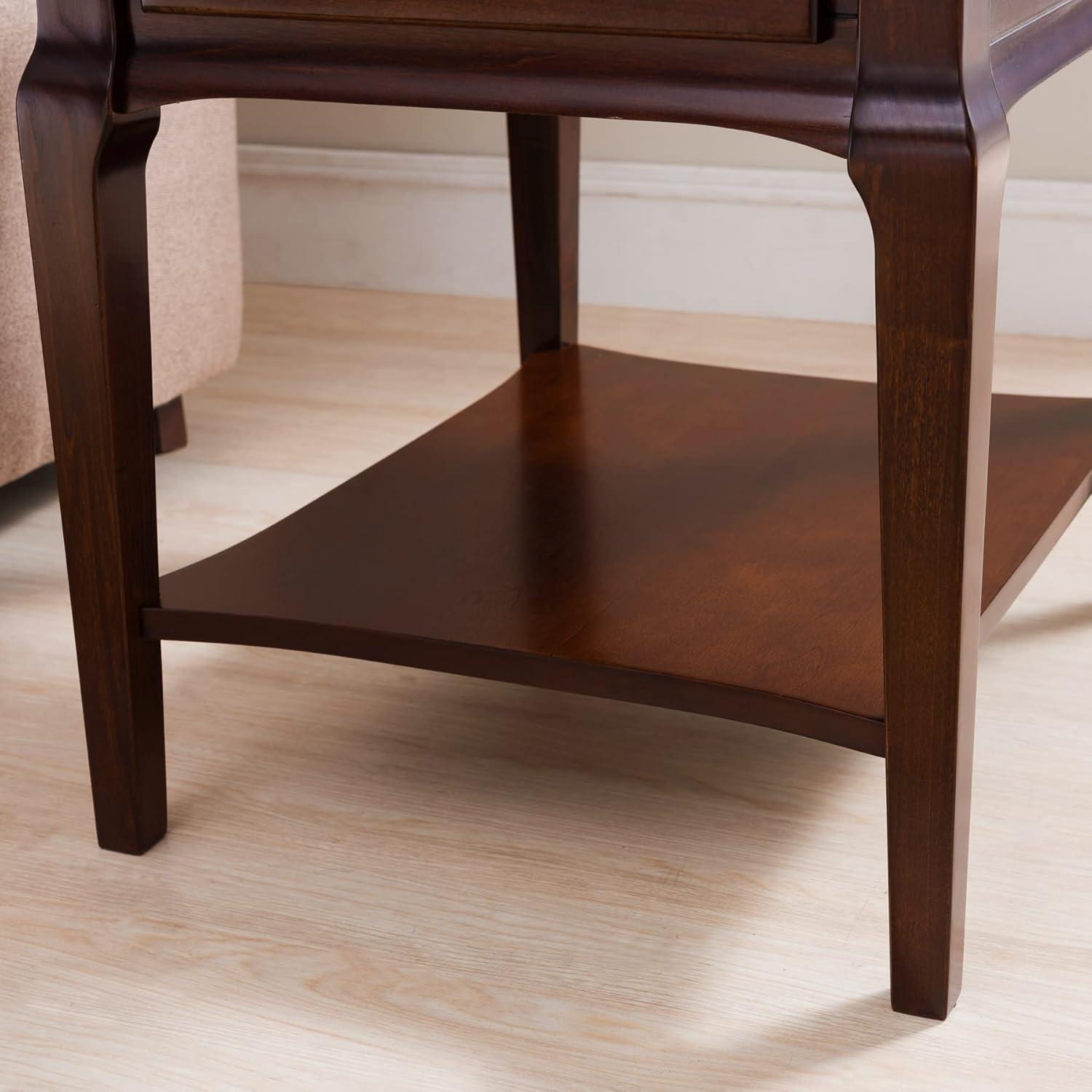 Heartwood Cherry Solid Wood End Table with Storage