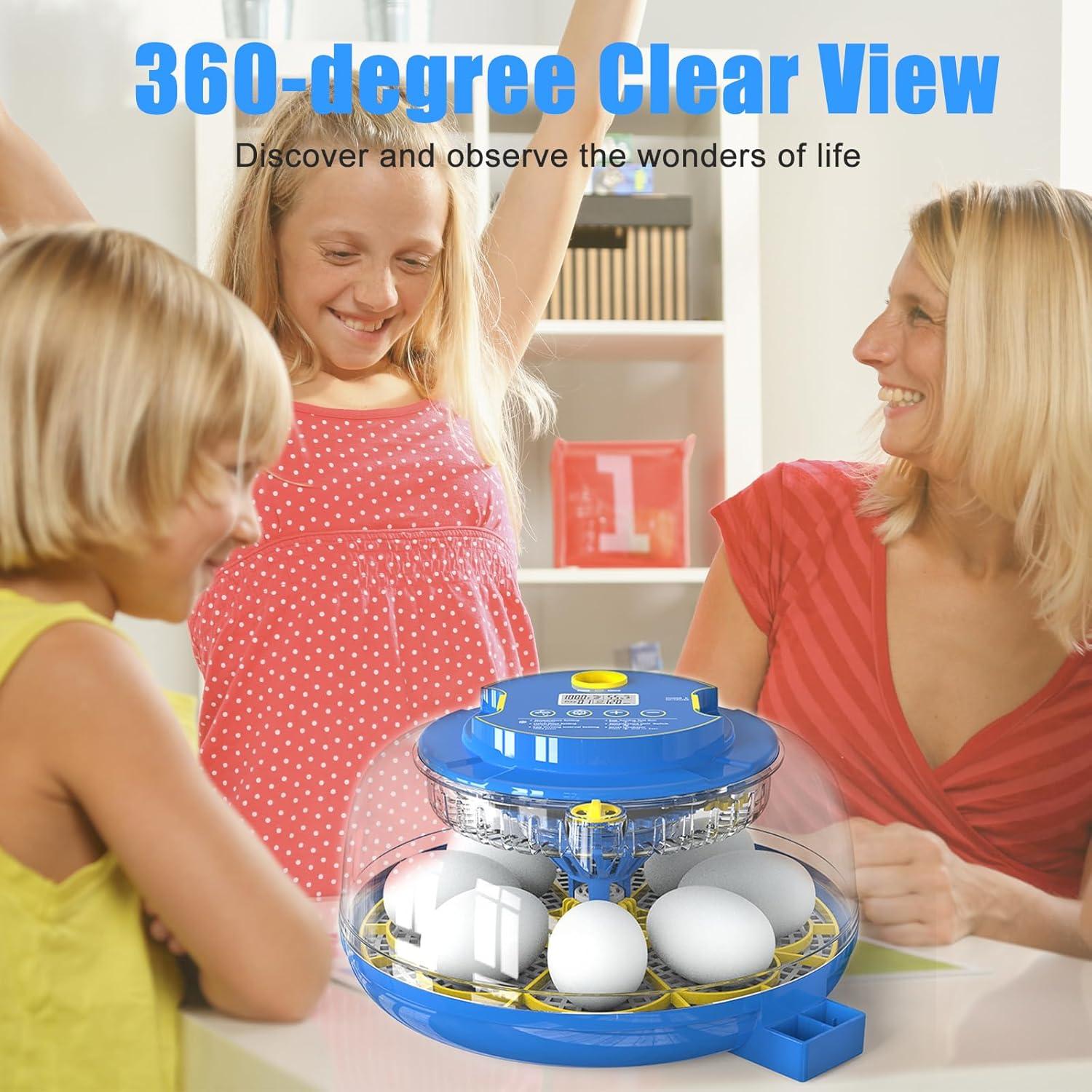 18 Egg Incubators for Hatching Eggs,Egg Incubator with Precise Humidity & Temperature Control,Incubators for Auto Egg Turning,Auto Water Add,Egg Candler,Applicable to Chicken,Goose,Duck,Quail