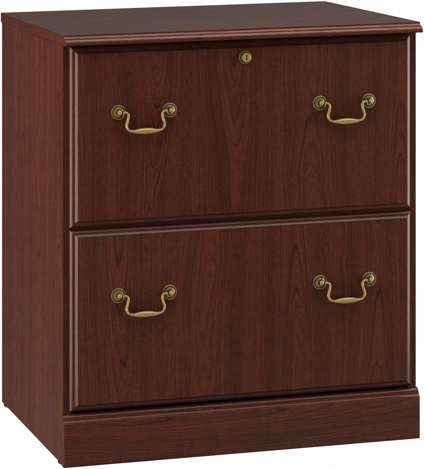 Bush Furniture Saratoga Lateral File Cabinet in Harvest Cherry