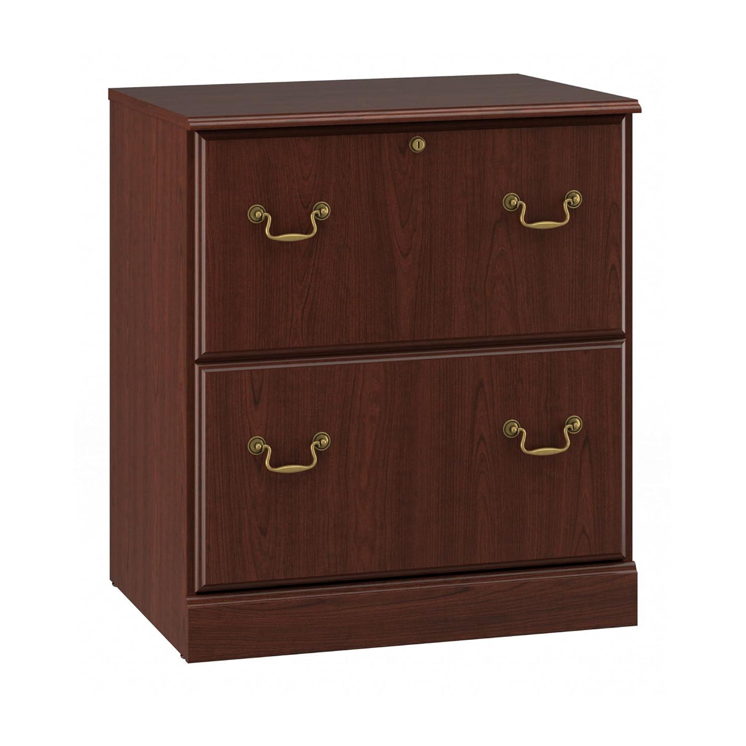 Bush Furniture Saratoga Lateral File Cabinet in Harvest Cherry