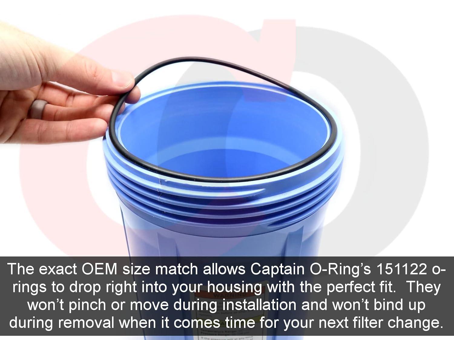 Captain O-Ring - 151122 Orings Compatible with Pentek Big Blue Water Filters OEM Size Buna-N 3 Pack