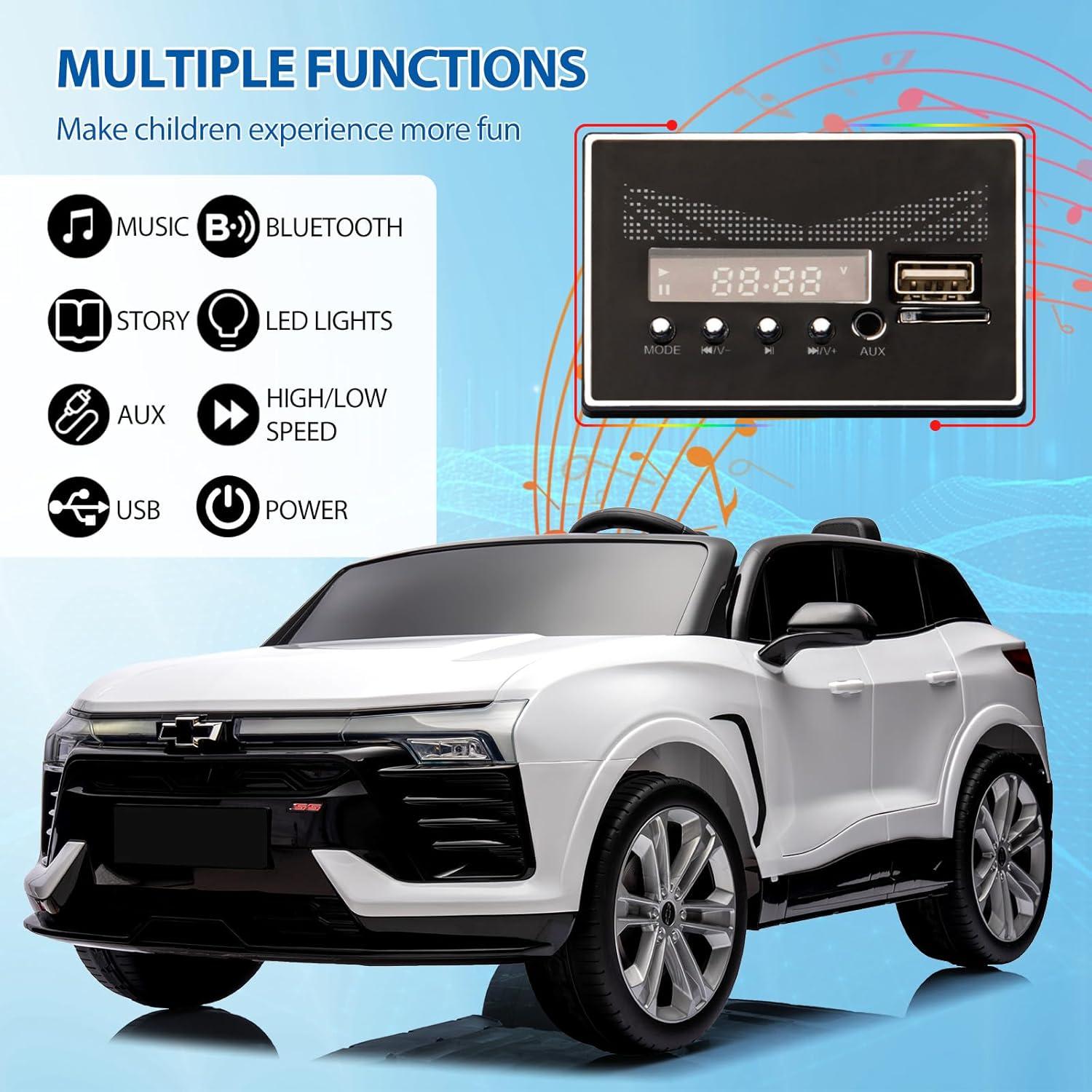 White 24V 2-Seater Electric SUV Ride-On Car