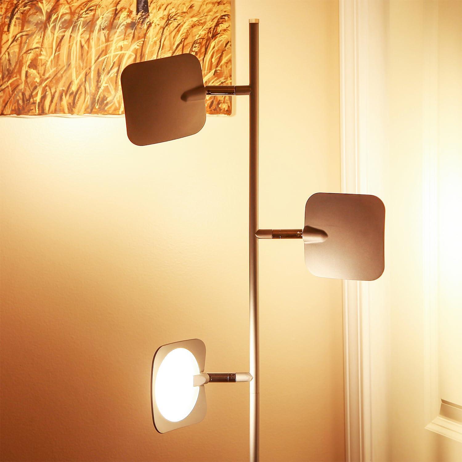 Brightech Tree Industrial LED 3-Way Dimming Floor Lamp with 3 Adjustable Spot Lights