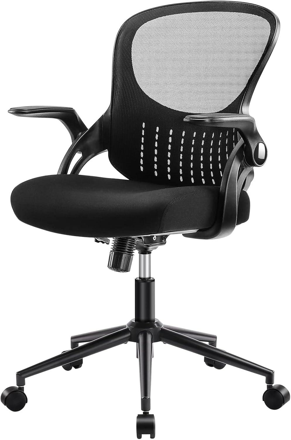 ErgoFlex Black Mesh Adjustable Office Chair with Lumbar Support