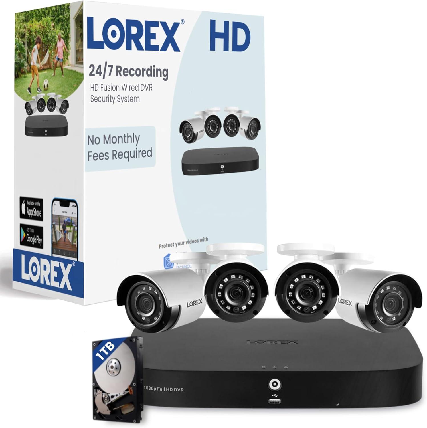 Lorex 1080p 8-channel 1TB Wired DVR System D24281B-2NA4-E