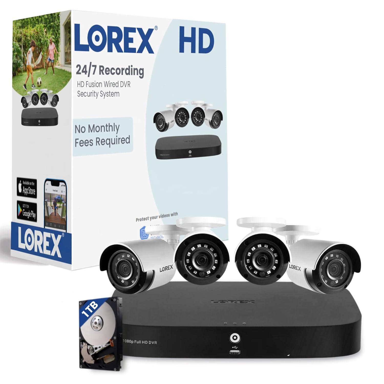 Lorex 1080p 8-channel 1TB Wired DVR System D24281B-2NA4-E