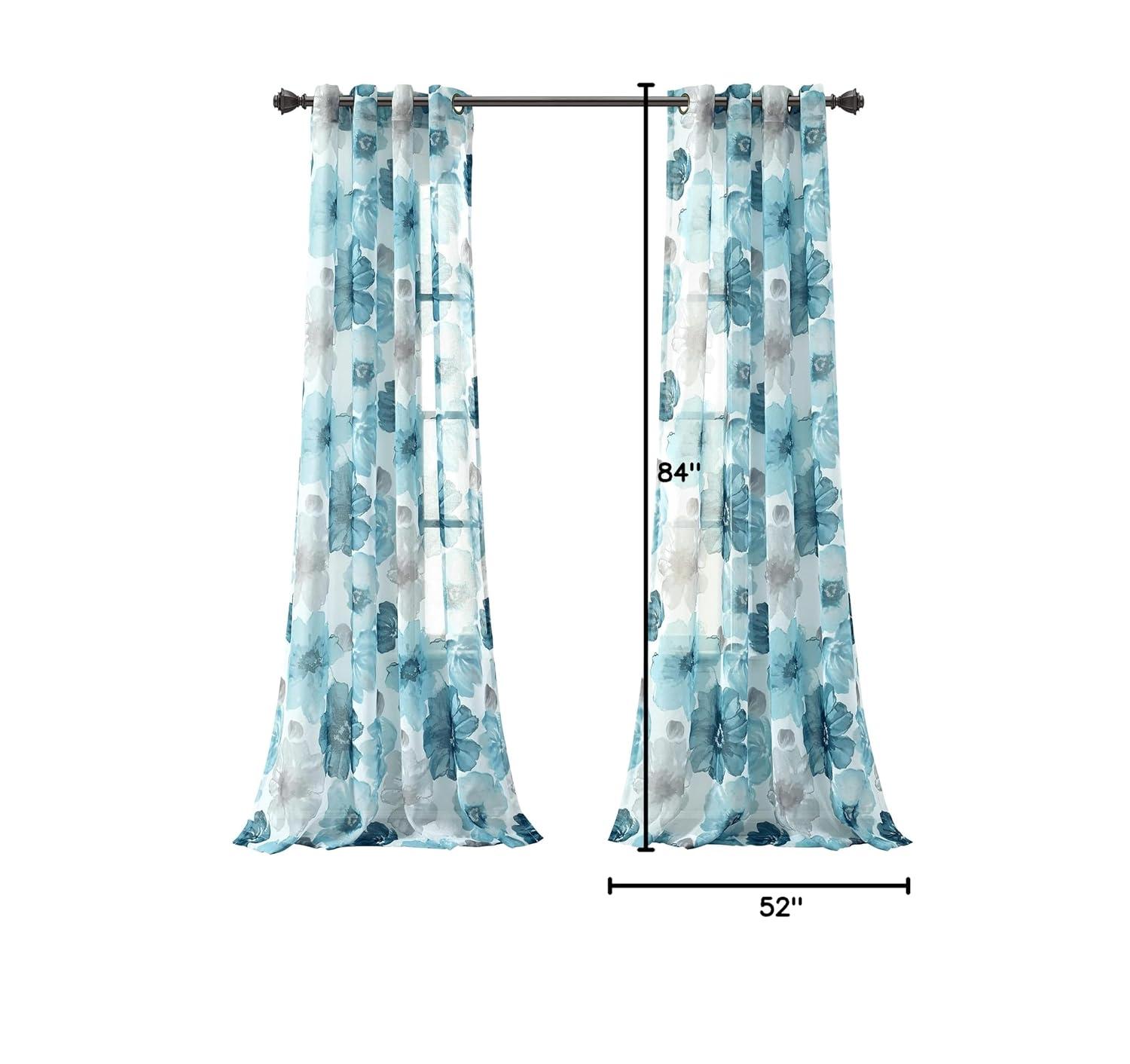 Lush Decor Leah Polyester Sheer Curtain Pair (Set of 2)