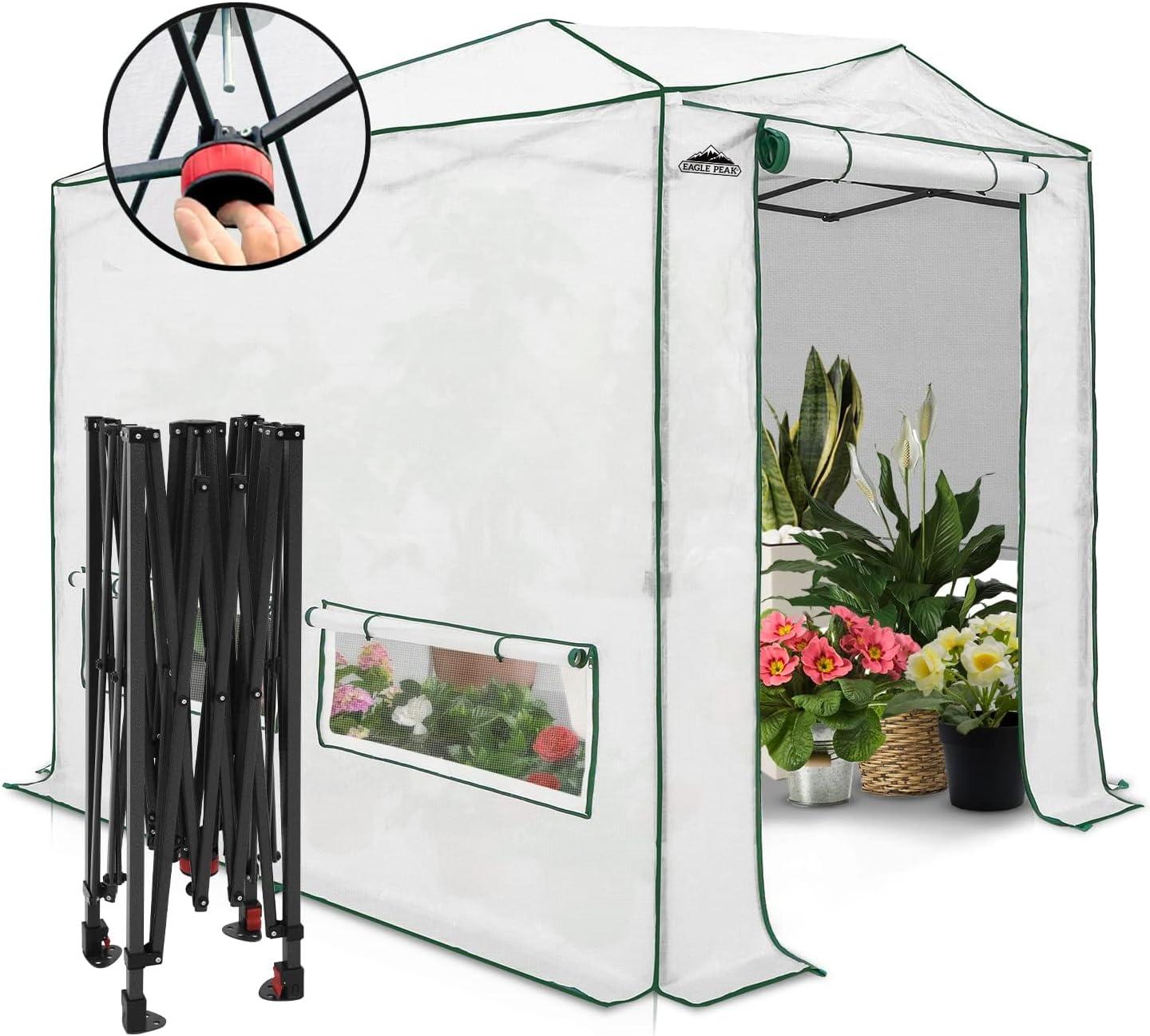EAGLE PEAK Pop Up Greenhouse 8' W x 12' D Greenhouse
