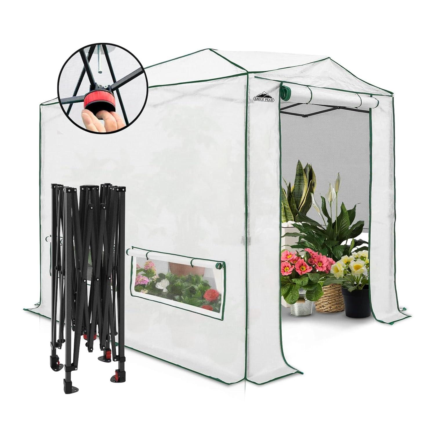 EAGLE PEAK Pop Up Greenhouse 8' W x 12' D Greenhouse