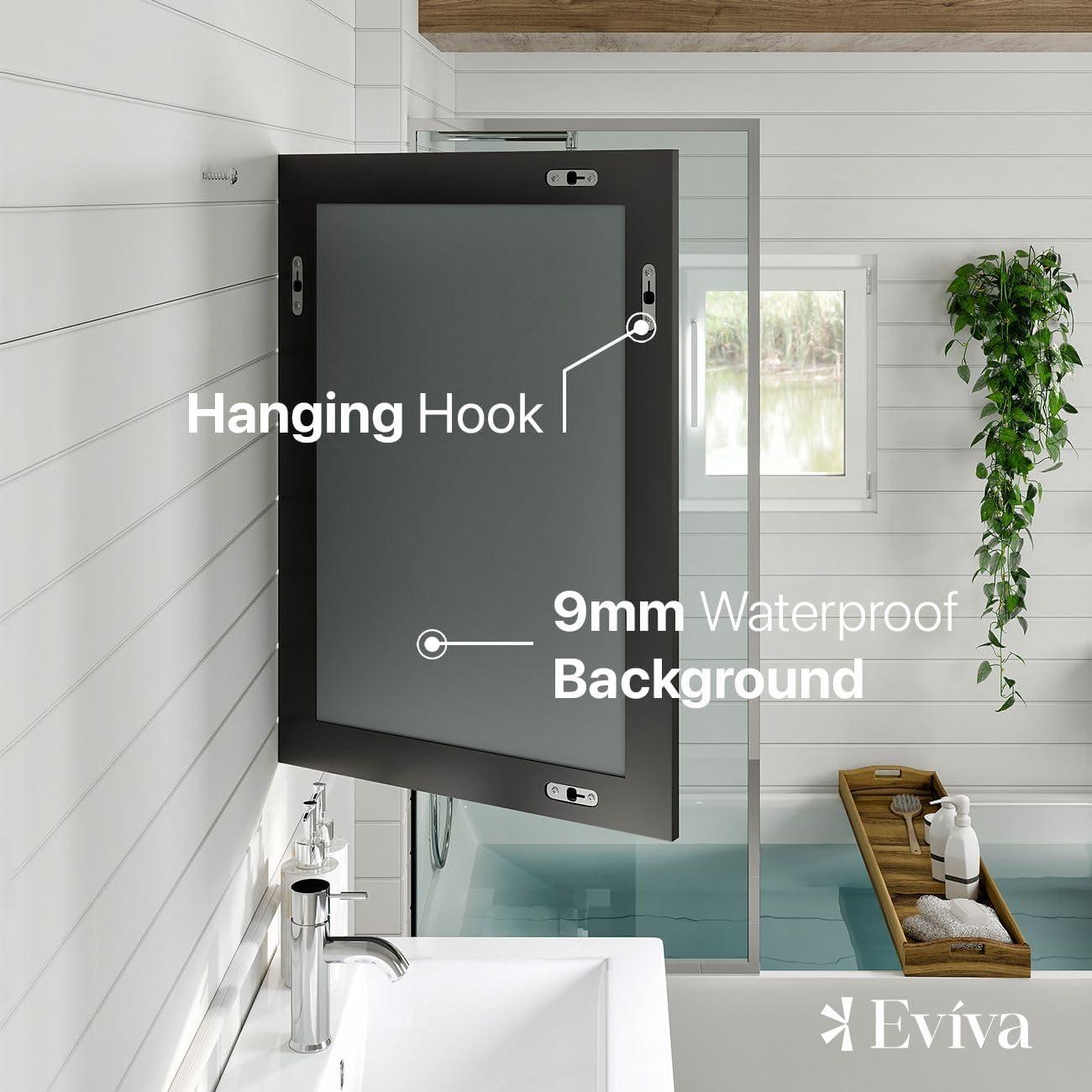 Eviva Aberdeen 24" Espresso Framed Bathroom Wall Mirror