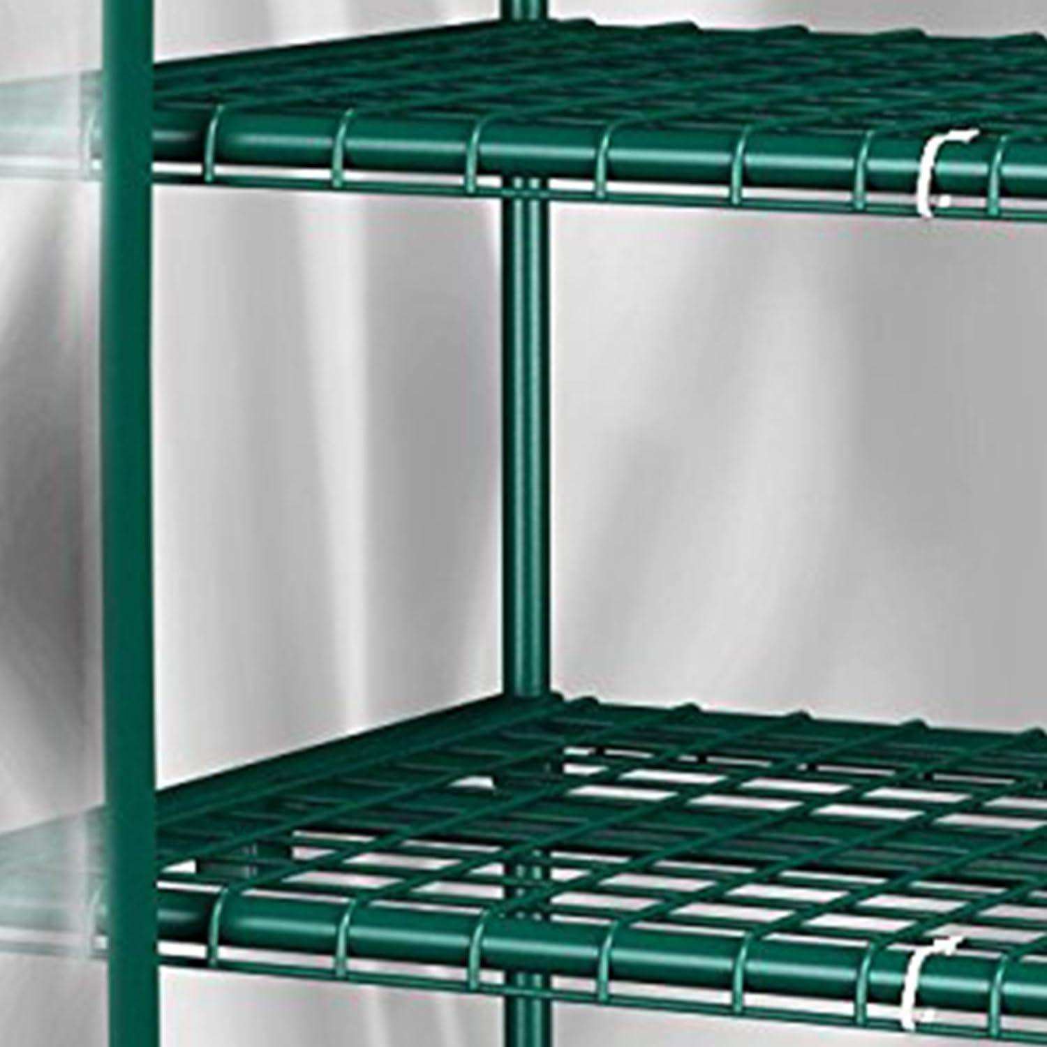 Pure Garden 4-Tier Greenhouse with Wheels – Indoor/Outdoor Plant Stand with PVC Cover & Shelves