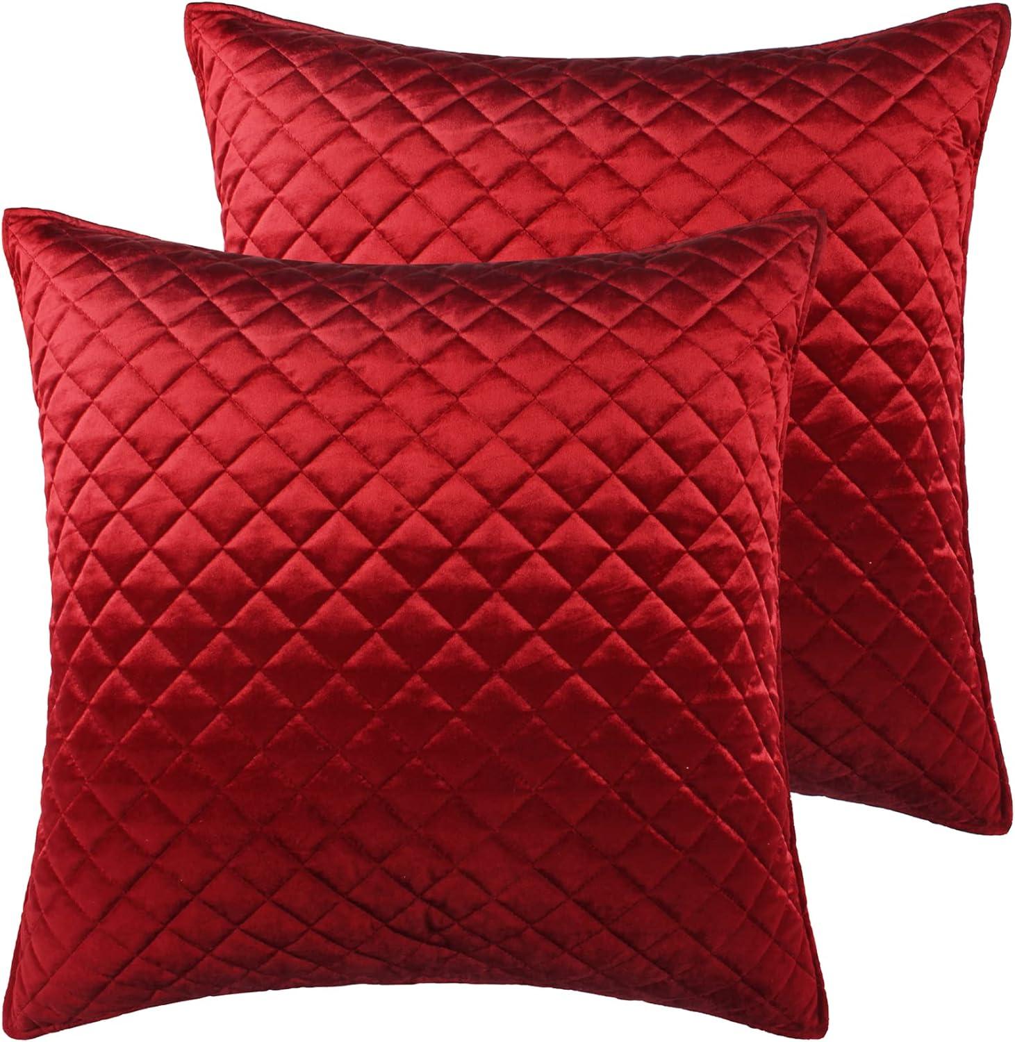 Red Velvet Euro Sham set of 2