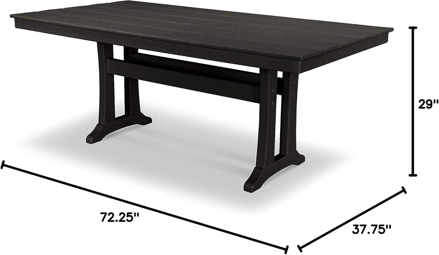 Farmhouse Trestle 37.75" x 72.25" Dining Table