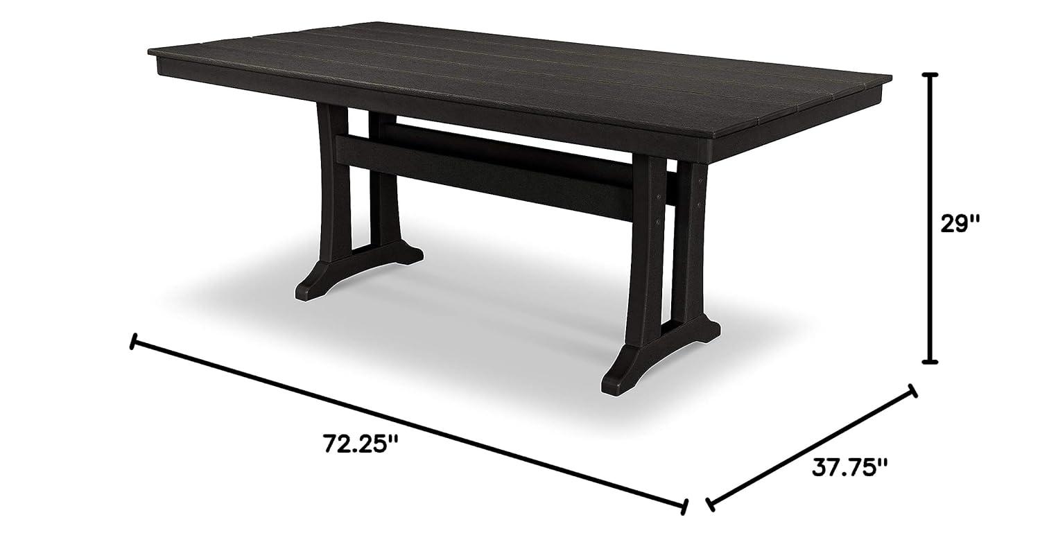 Farmhouse Trestle 37.75" x 72.25" Dining Table