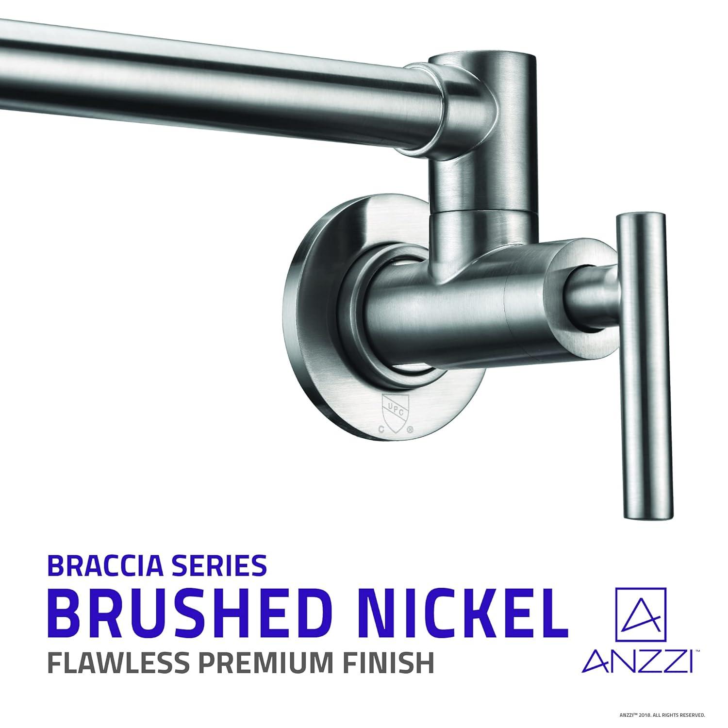 ANZZI ANZZI Braccia Series 24" Wall Mounted Pot Filler With Accessories KF-AZ258BN