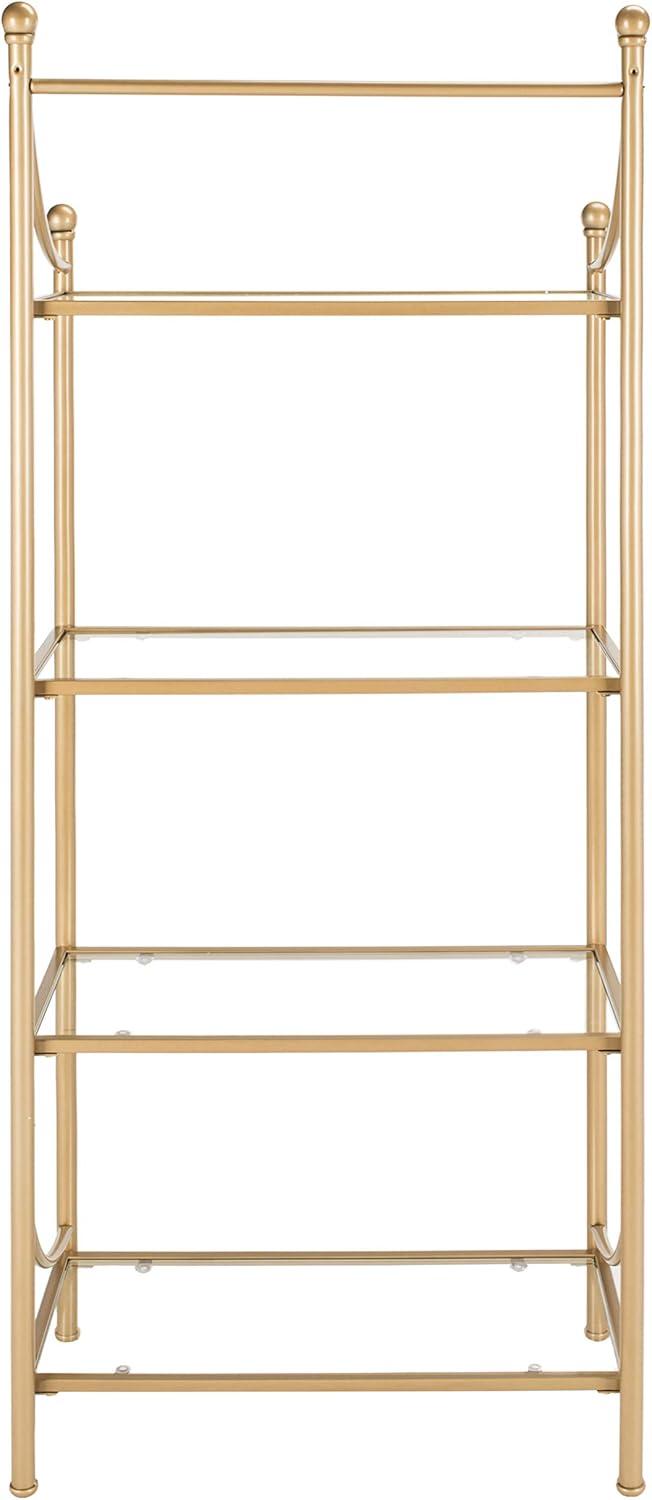 Diana 4-Tier Etagere - Tempered Glass/Gold - Safavieh