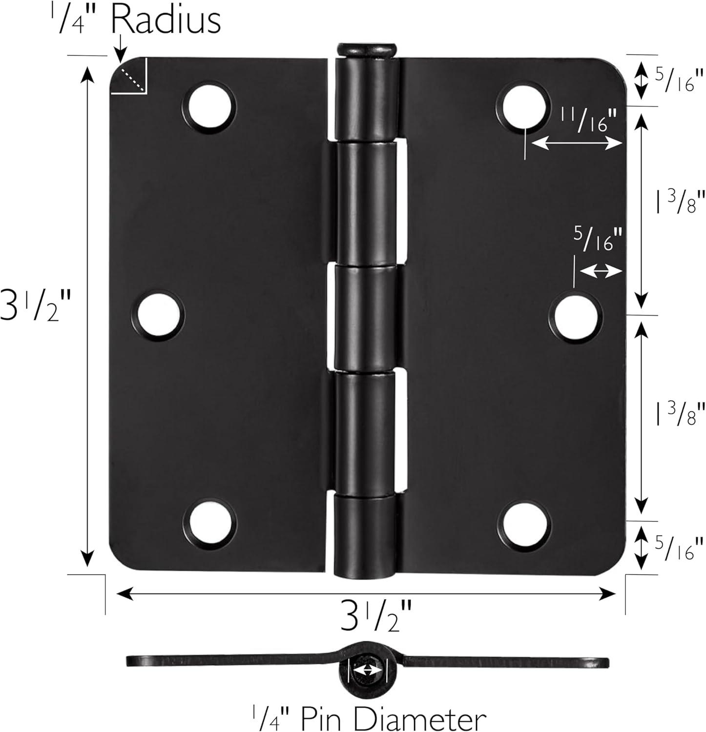 Design House 3.5" H x 3.5" W Butt Bearing Door Hinges (Set of 10)