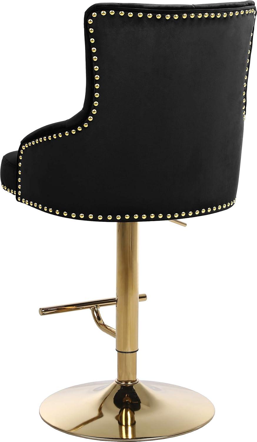 Meridian Furniture Claude Black Velvet Adjustable Stool