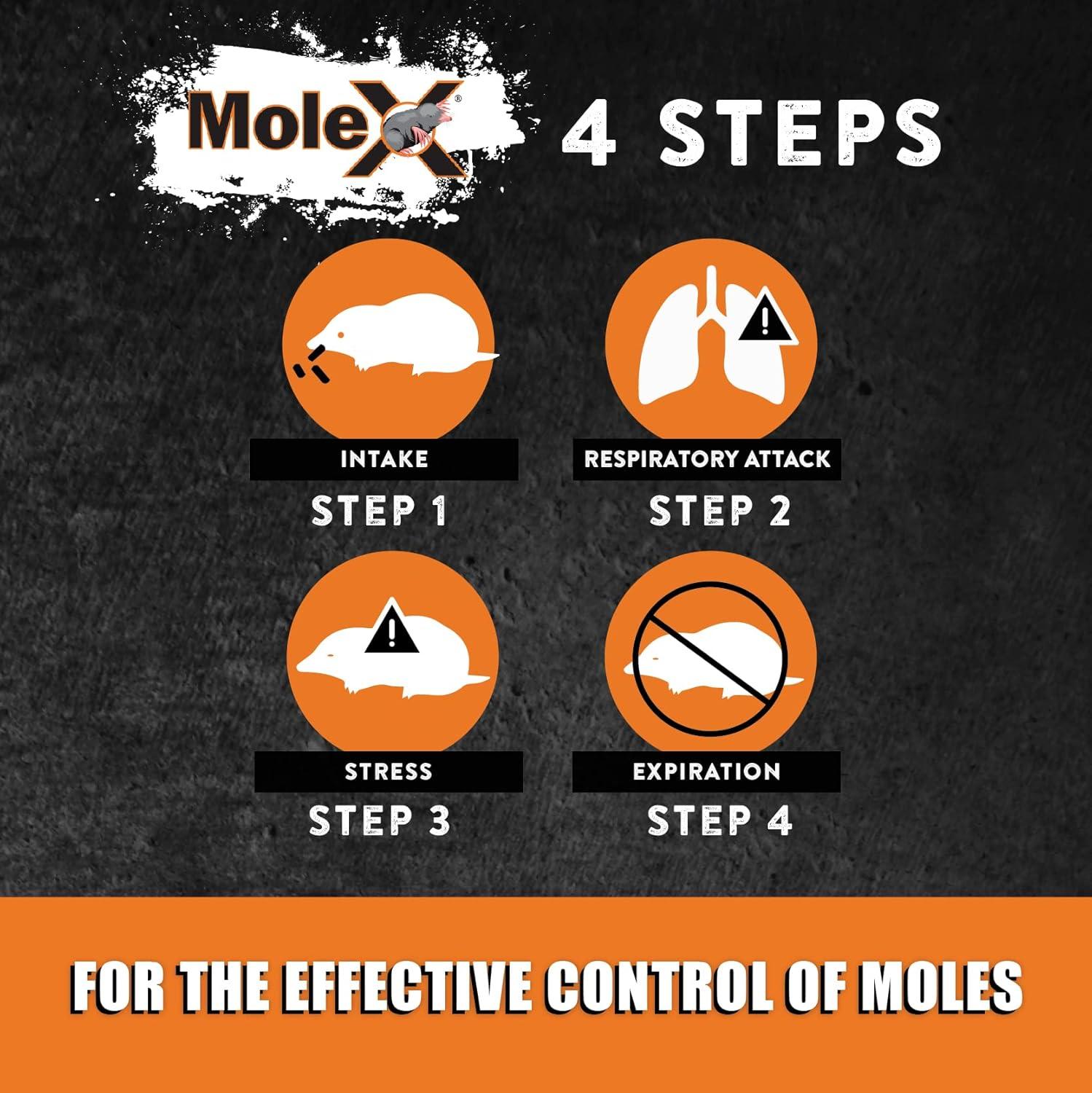 MoleX, Safely Eliminate All Species of Moles - 8oz Bag EcoClear Products 620204-6D