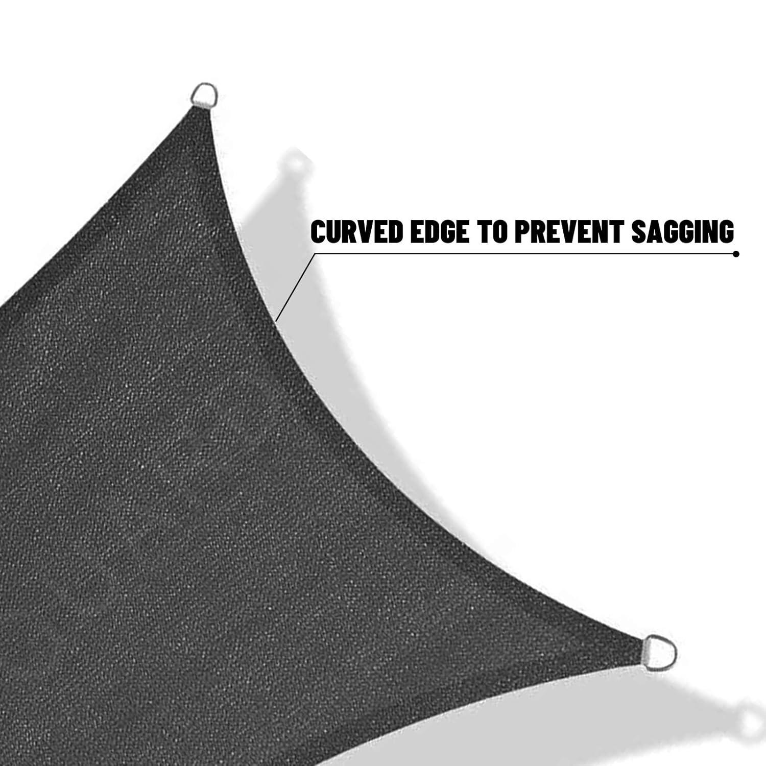 SUNNY GUARD Sun Shade Sail 6.5/8/10/12/13FT Rectangle UV Block Sunshade Canopy for Outdoor, 13'x20' Sand