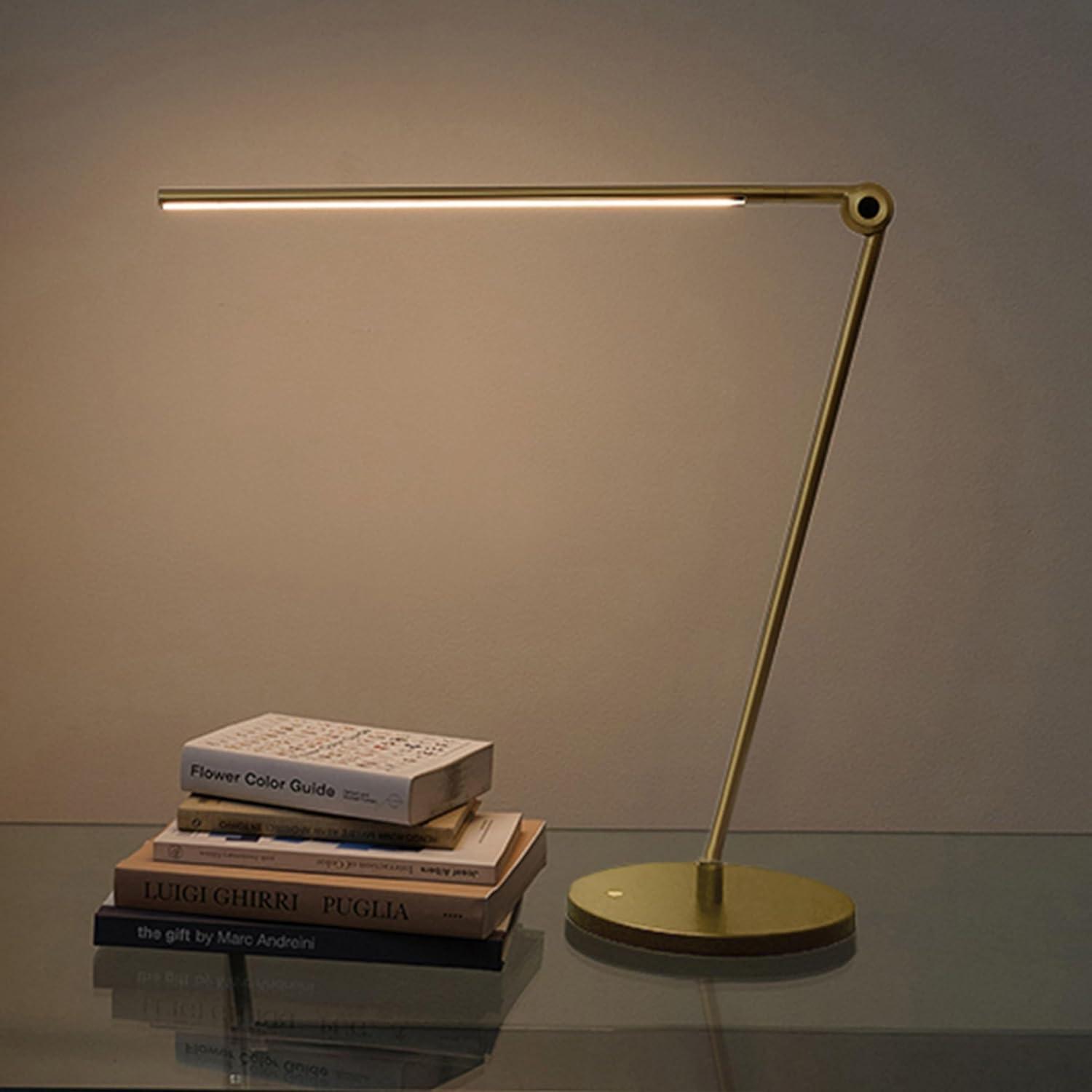 Brass Adjustable Touch Sensor LED Desk Lamp