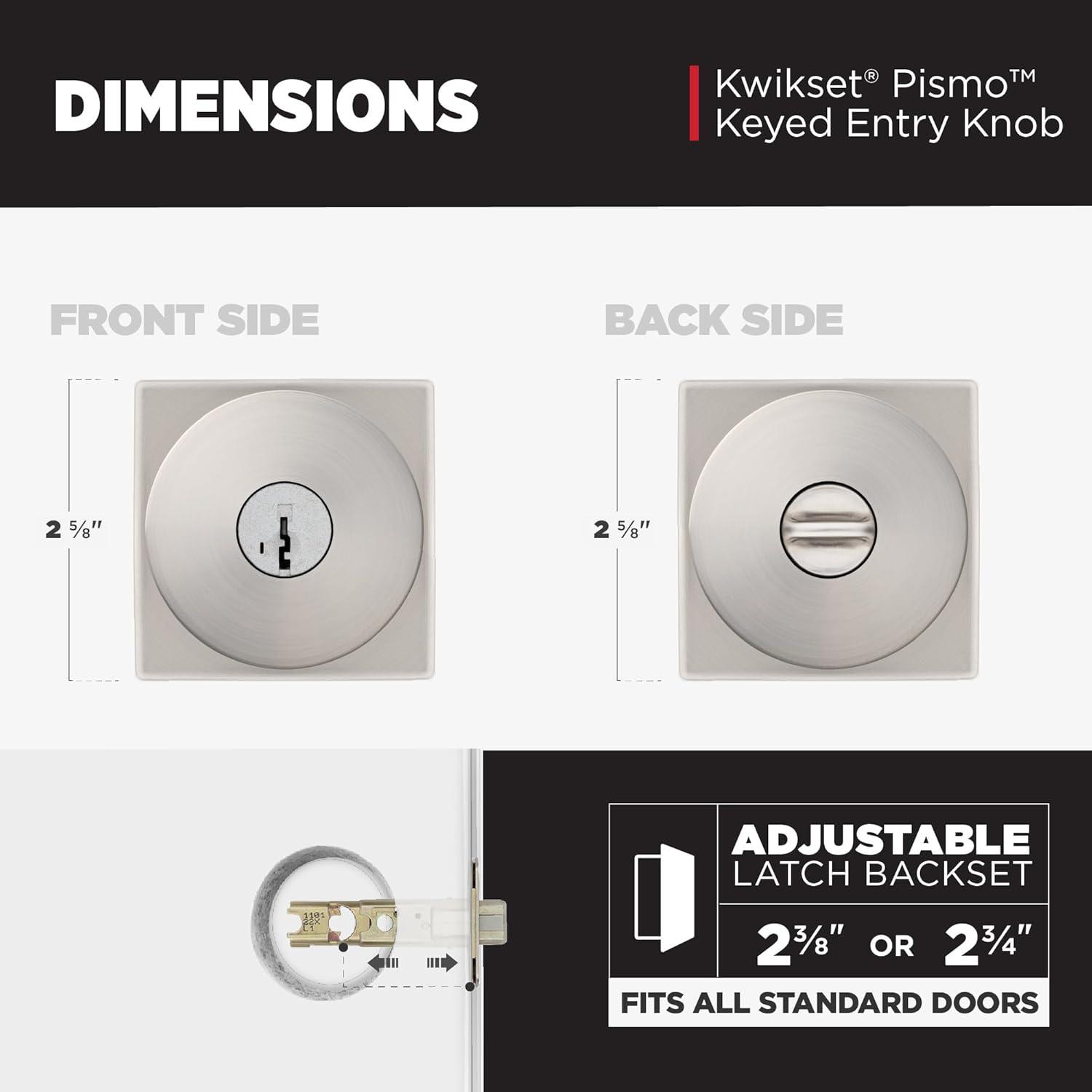 Pismo Keyed Door Knob with SmartKey