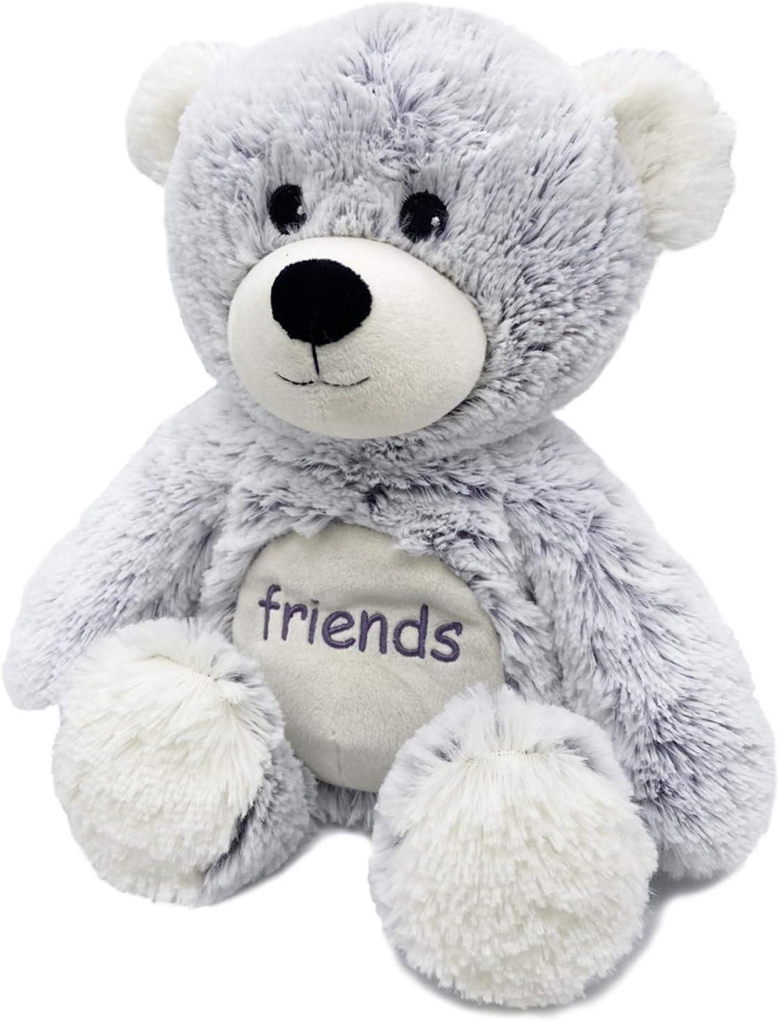 Gray and White Cotton Plush Friends Bear