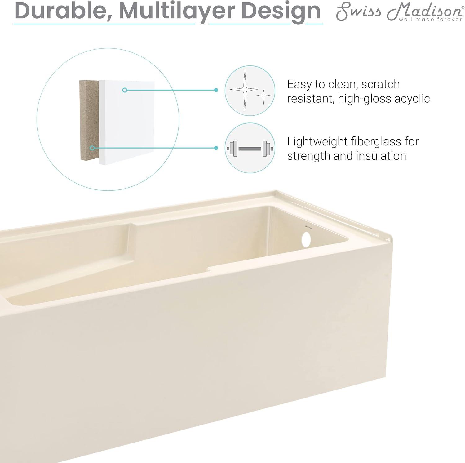 Voltaire 60" x 30" Alcove Bathtub with Apron