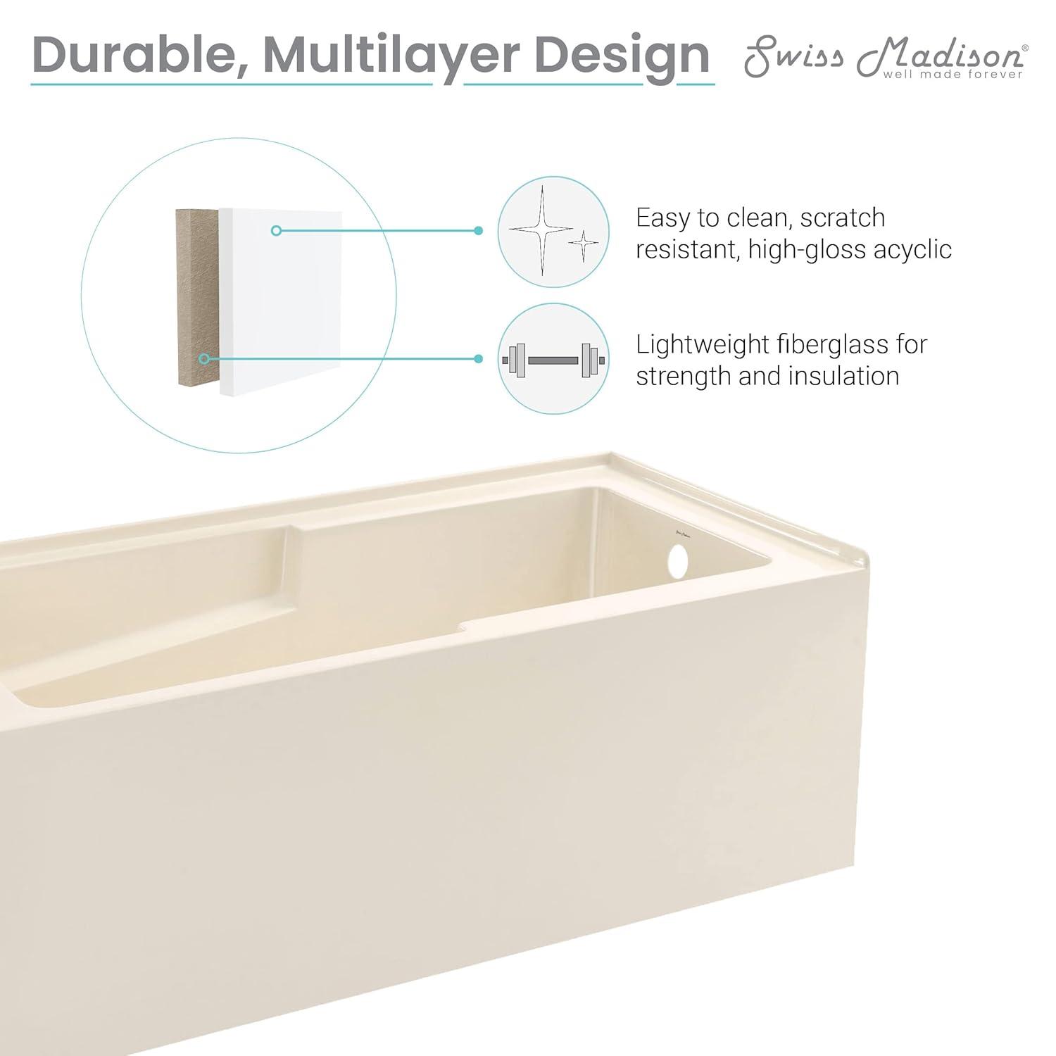 Voltaire 60" x 30" Alcove Bathtub with Apron