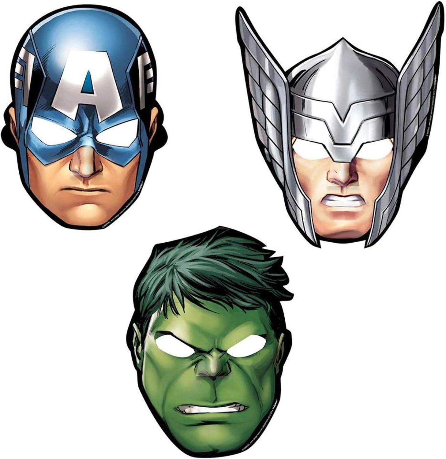 Avengers Assemble Superhero Paper Mask Set (8-Pack)